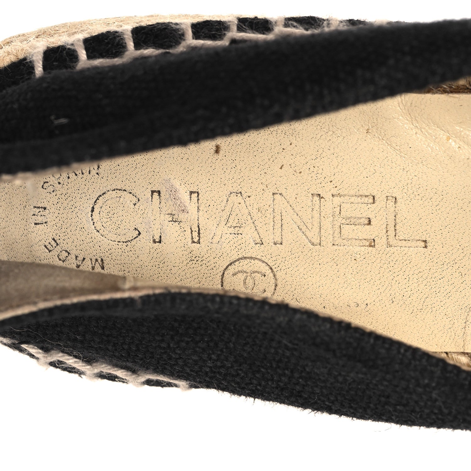 Denim Toile CC Espadrilles 37 Black