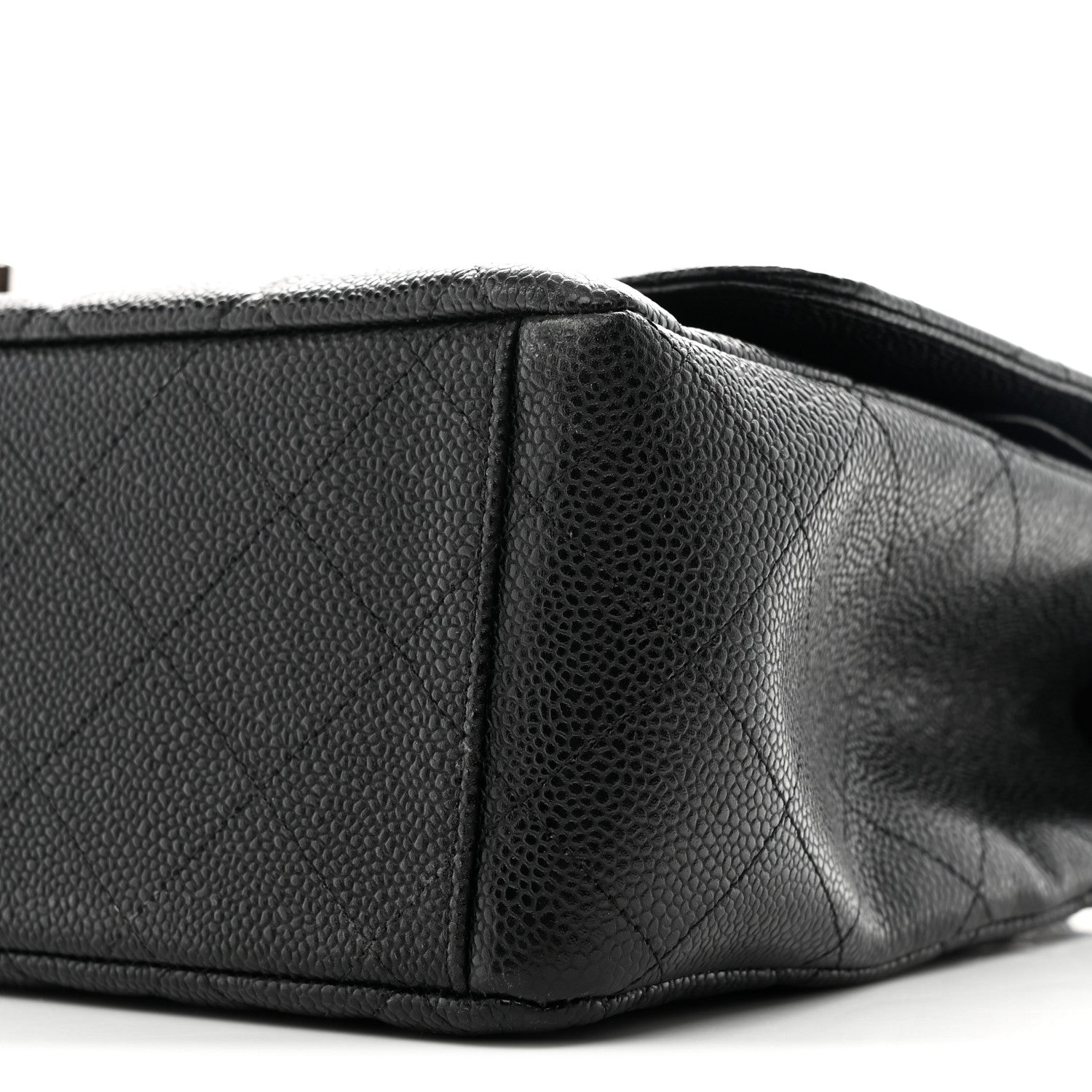 Caviar Quilted Maxi Double Flap Black
