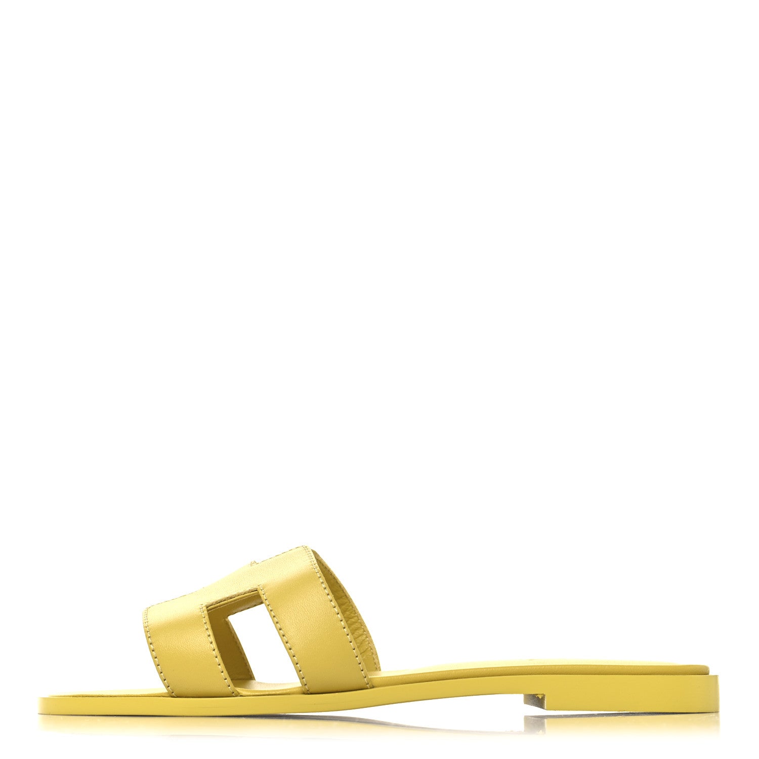Box Calfskin Oran Sandals 36.5 Jaune Citron