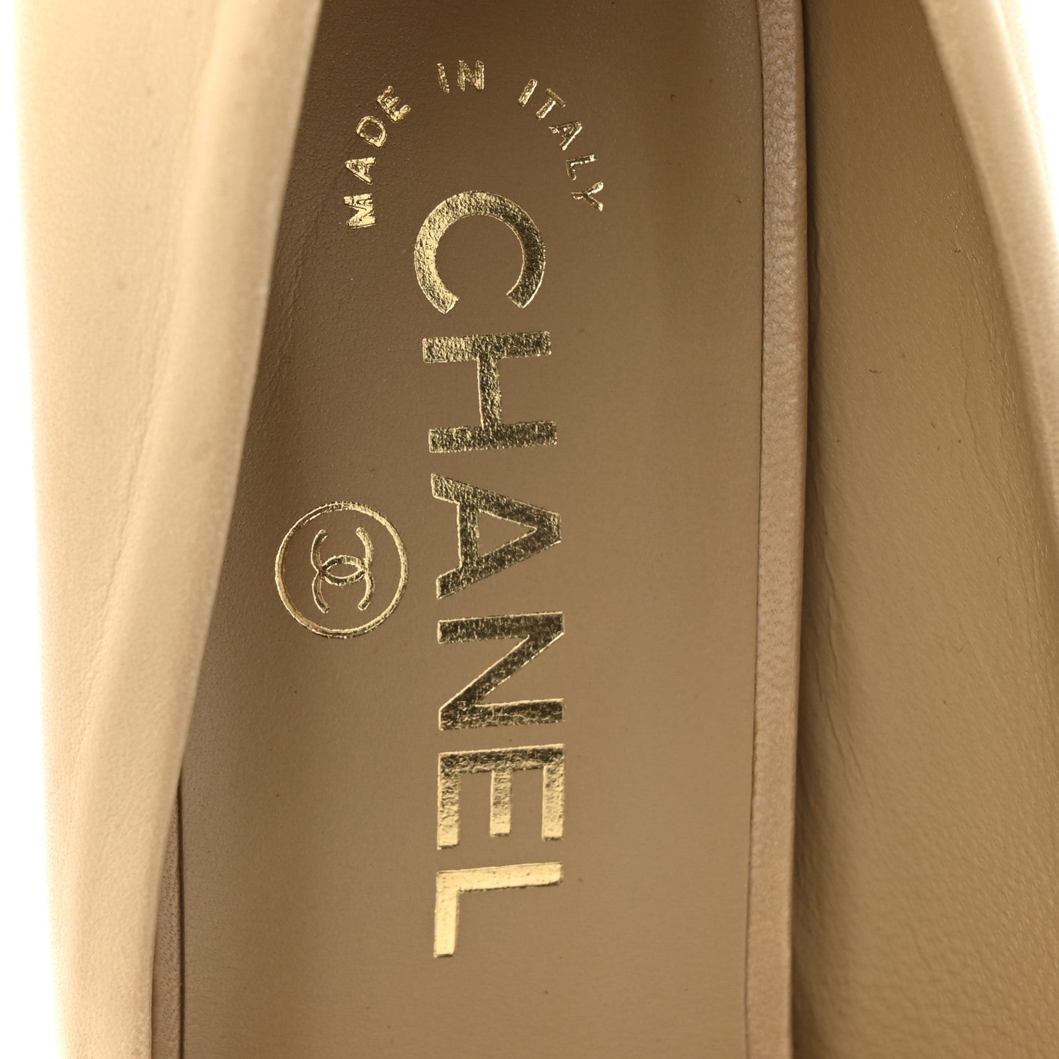 Calfskin Chain Peep Toe Wedge Pumps 39 Beige