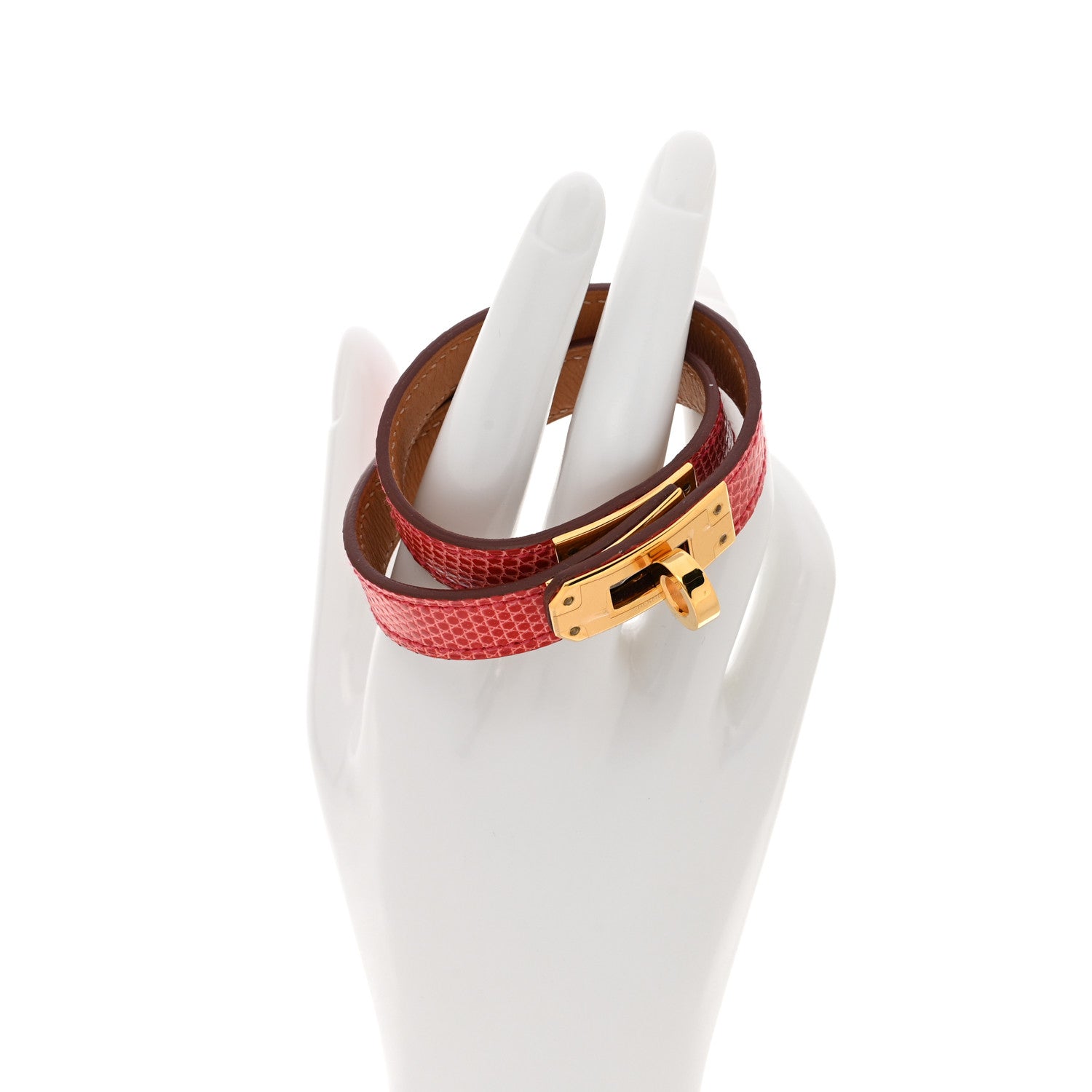 Lizard Kelly Double Tour Bracelet S Bougainvillea