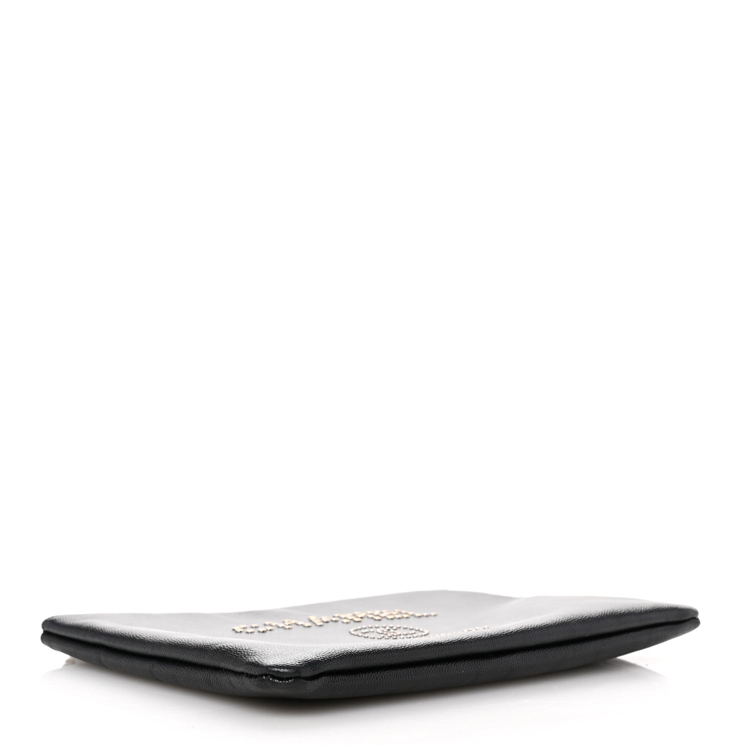 Caviar Studded Deauville Pouch Black