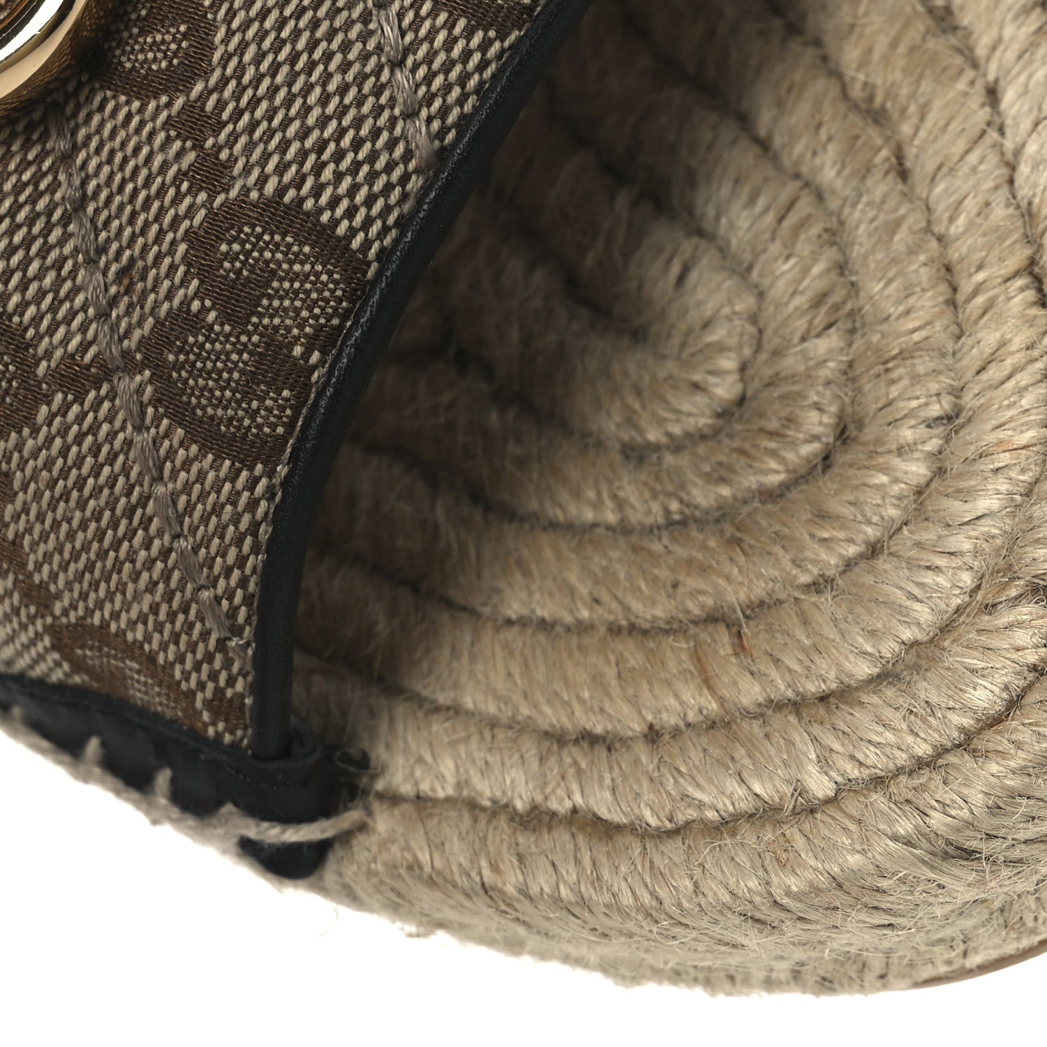 Monogram Matelasse GG Marmont Espadrille 20mm Slide Sandals 37.5 Beige Ebony Black