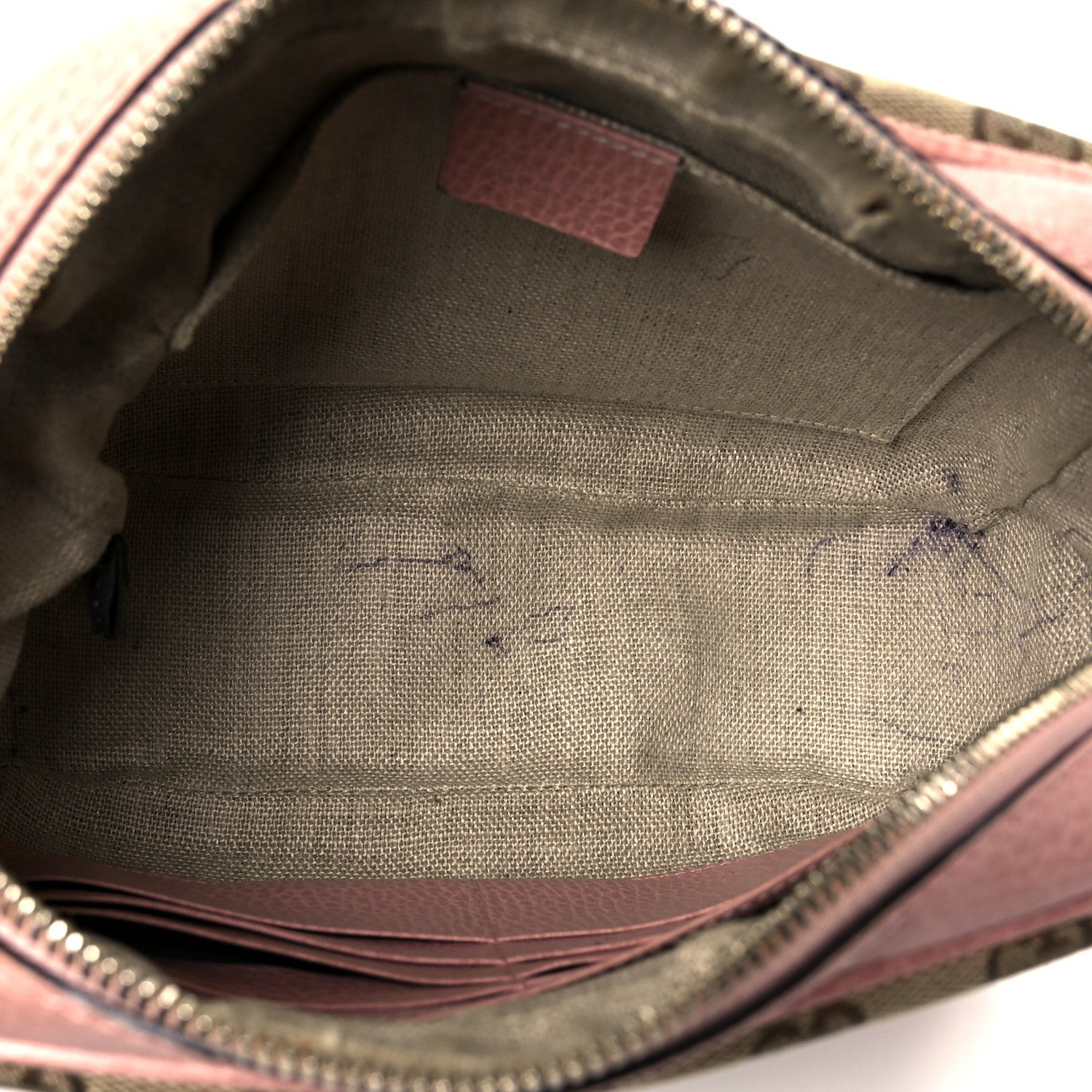 Monogram Mini Bree Messenger Bag Beige Soft Pink