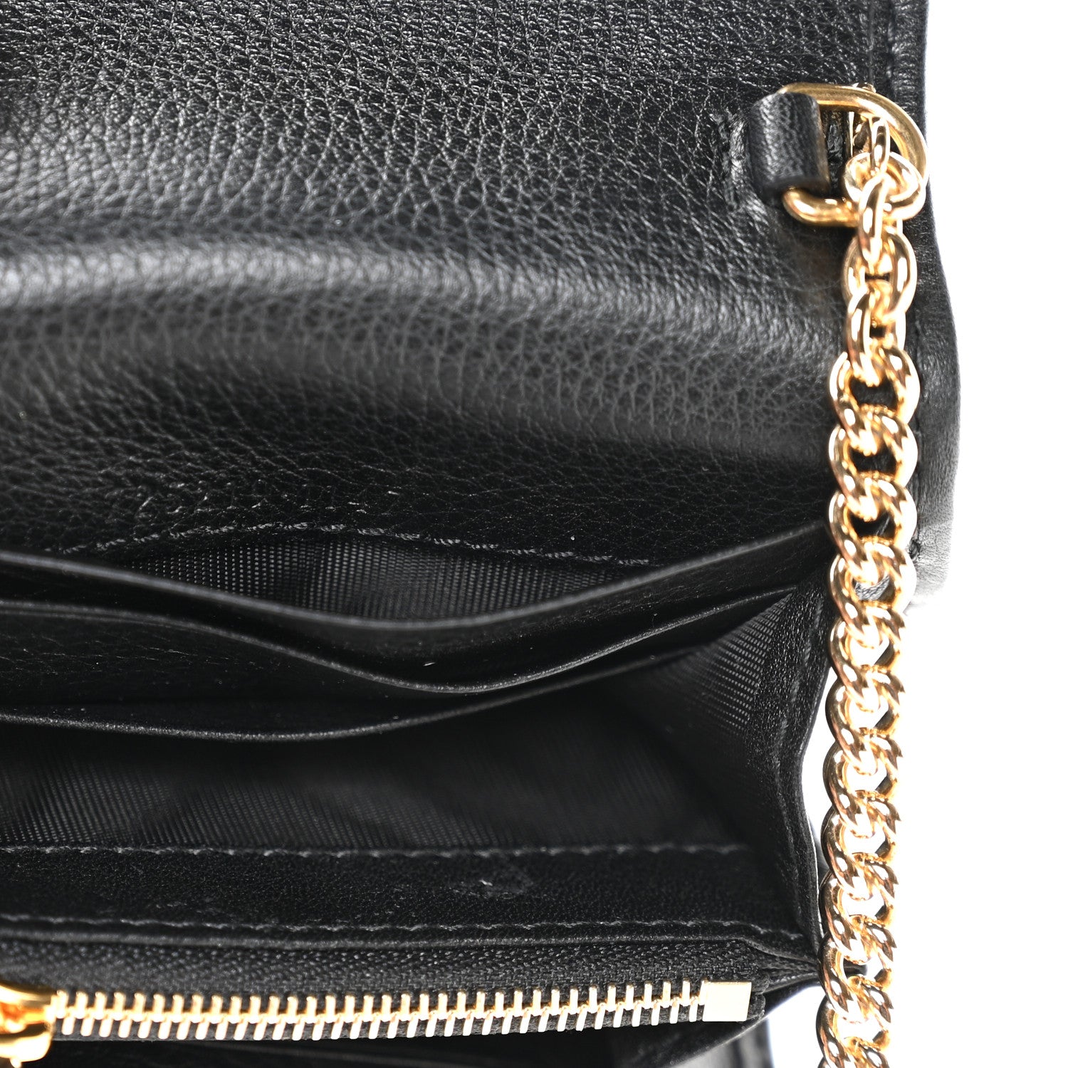 Roxy Calfskin Medium Blondie Chain Wallet Black