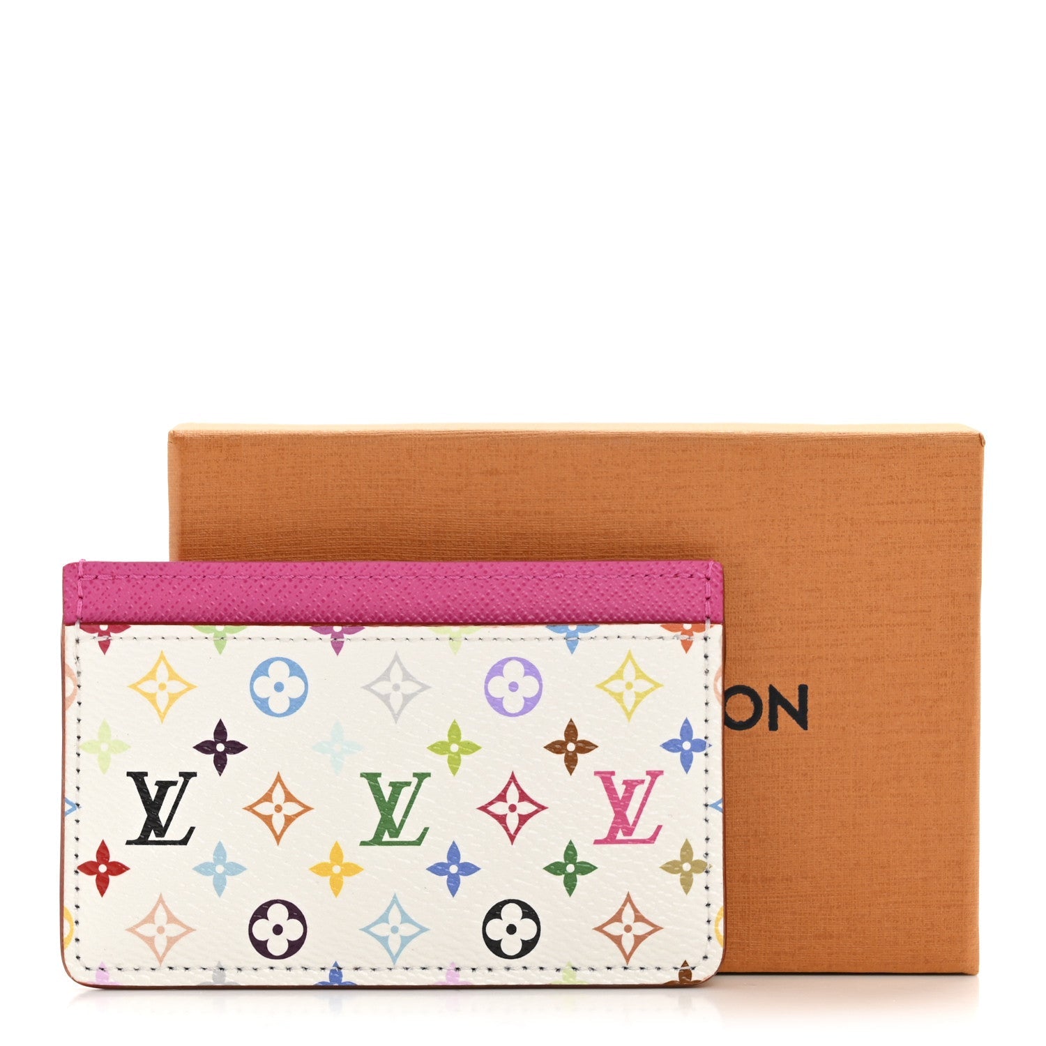 LV X TM Monogram Multicolor Card Holder Kawaii Pink