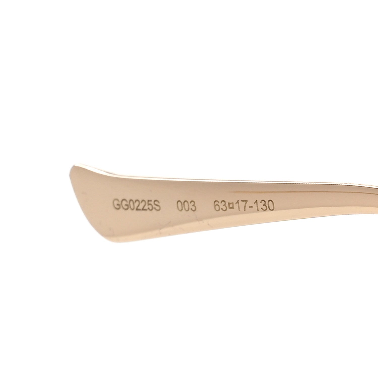 Metal Oversized Round Frame GG0225S Sunglasses Gold