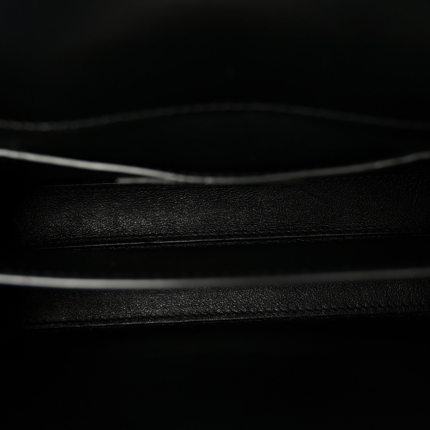 Calfskin Mini Classic Monogram Cassandra Top Handle Black Tan