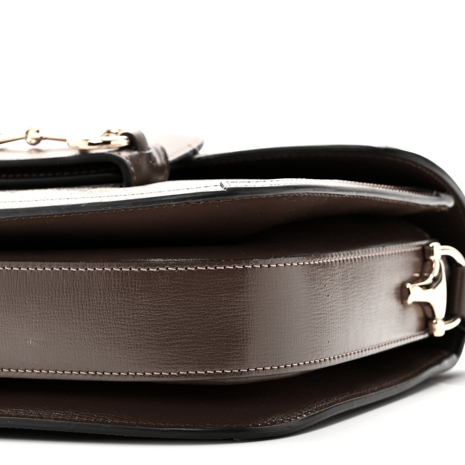 GG Supreme Monogram Horsebit 1955 Shoulder Bag Beige Brown Sugar