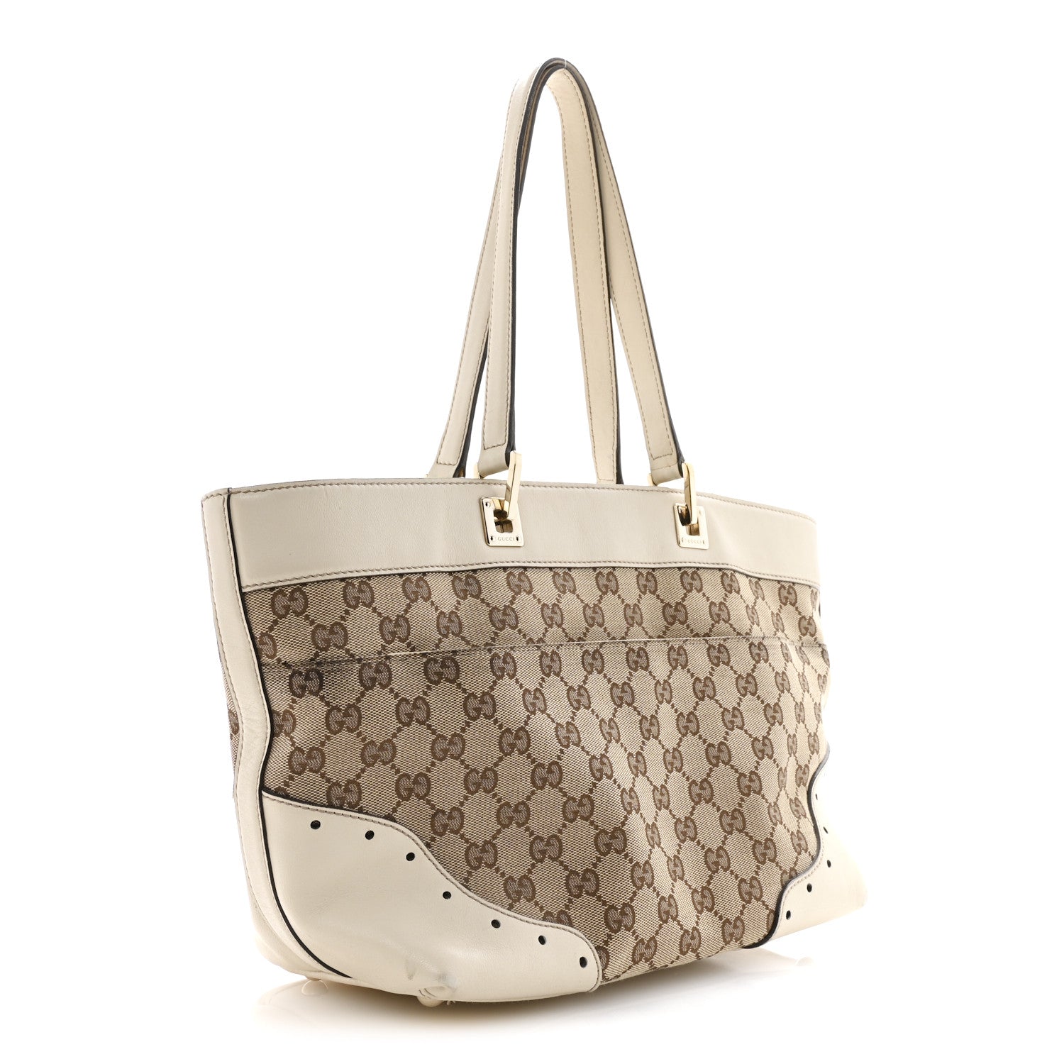 Monogram Large Punch Tote Off White