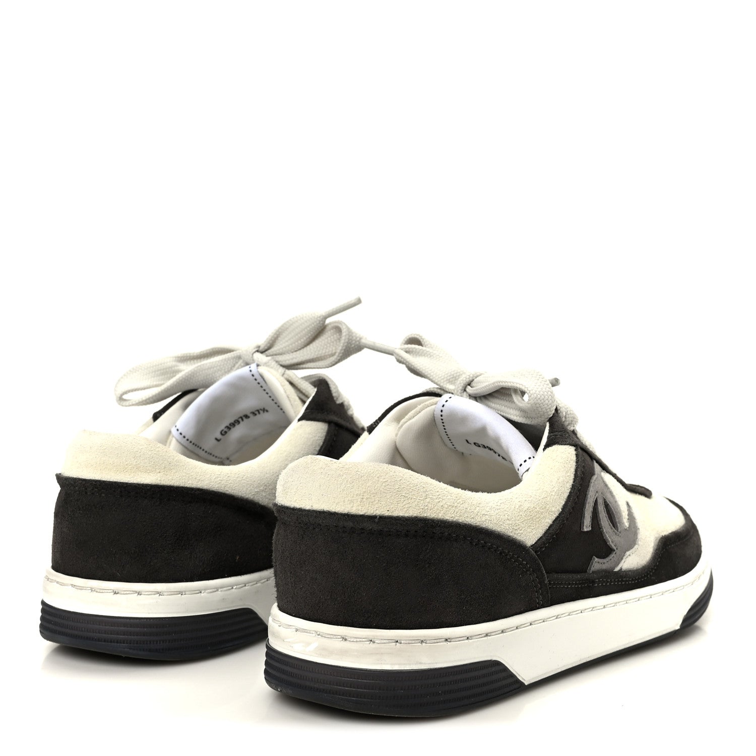 Suede Kidskin Womens CC Sneakers 37.5 Black White