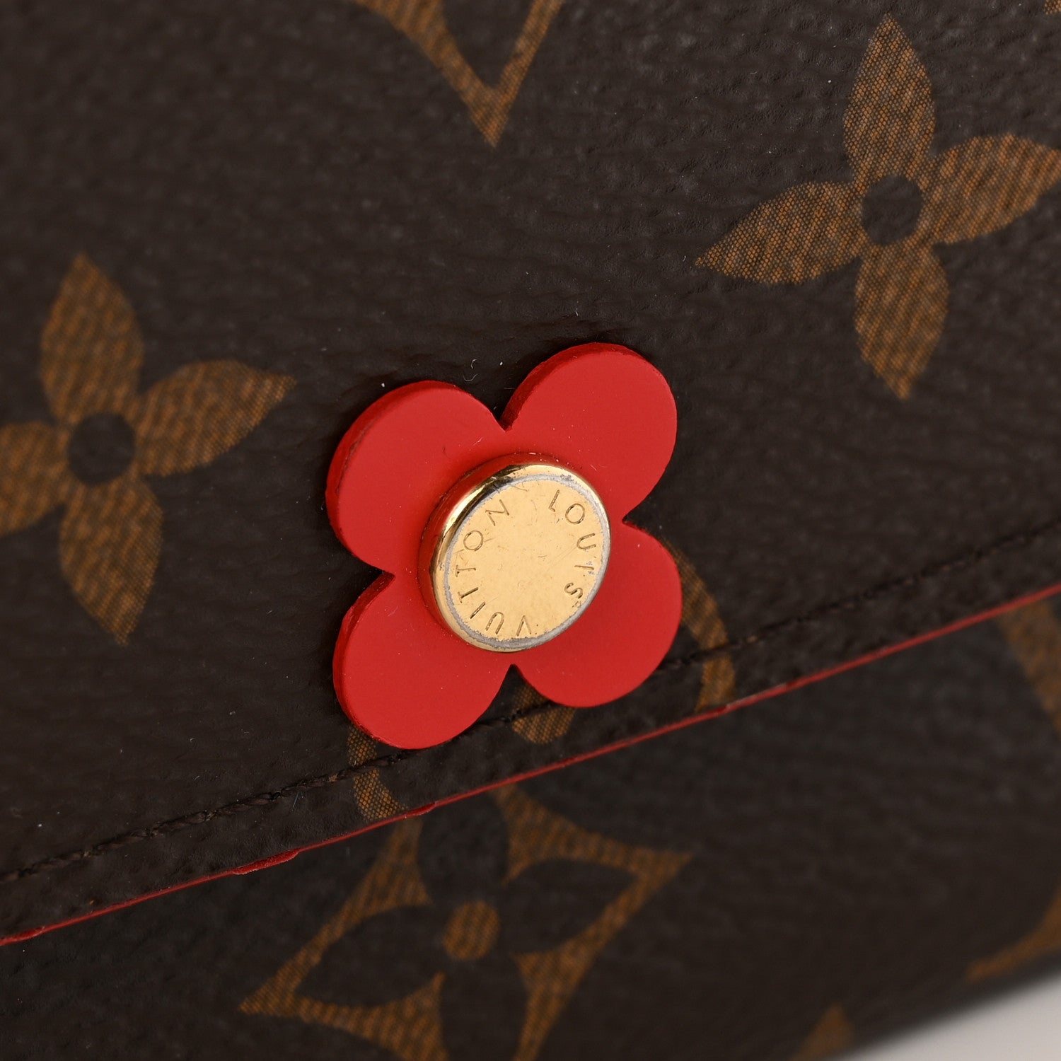 Monogram Bloom Flower Emilie Wallet Coquelicot