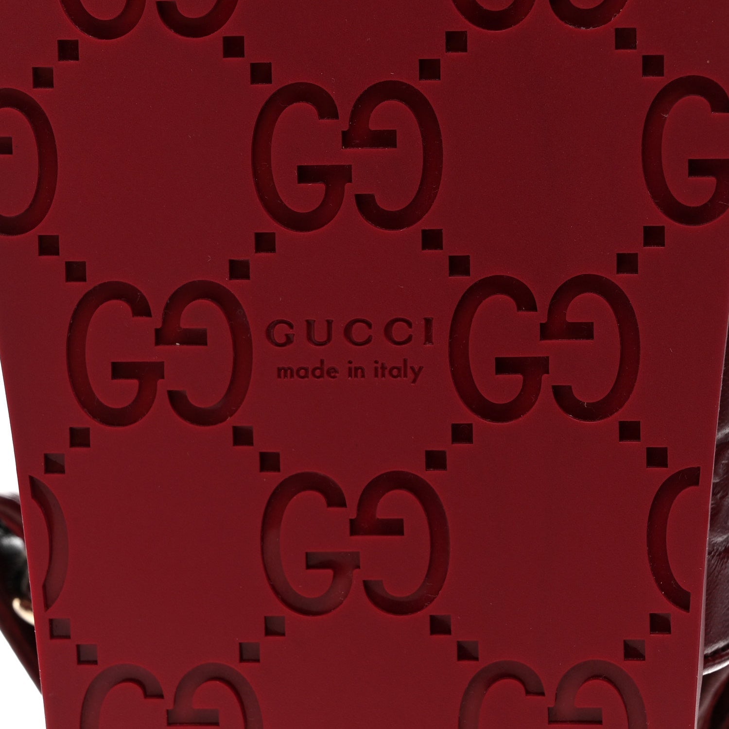 Guccissima GG Embossed Womens Sandals 36 Rosso Ancora