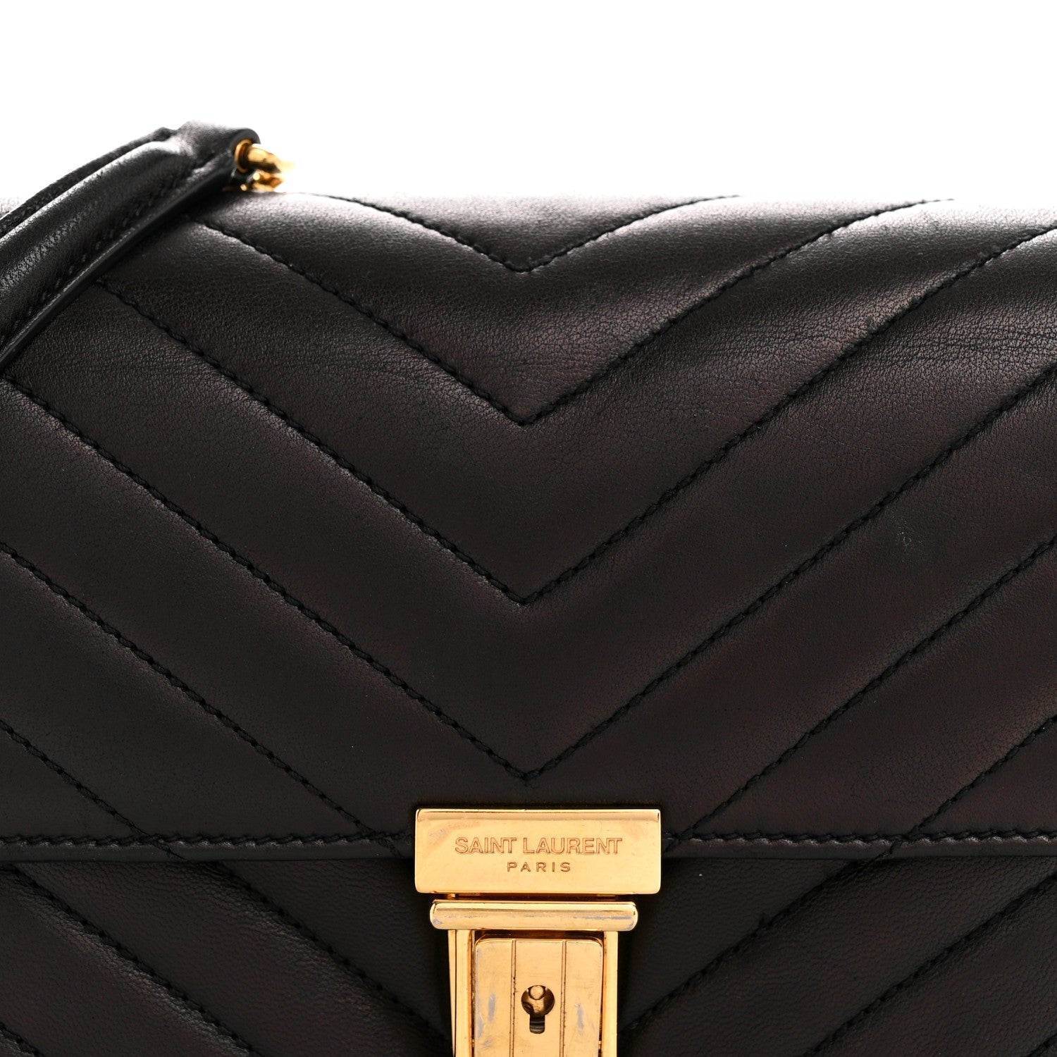 Lambskin Chevron Quilted Small High School Satchel Black