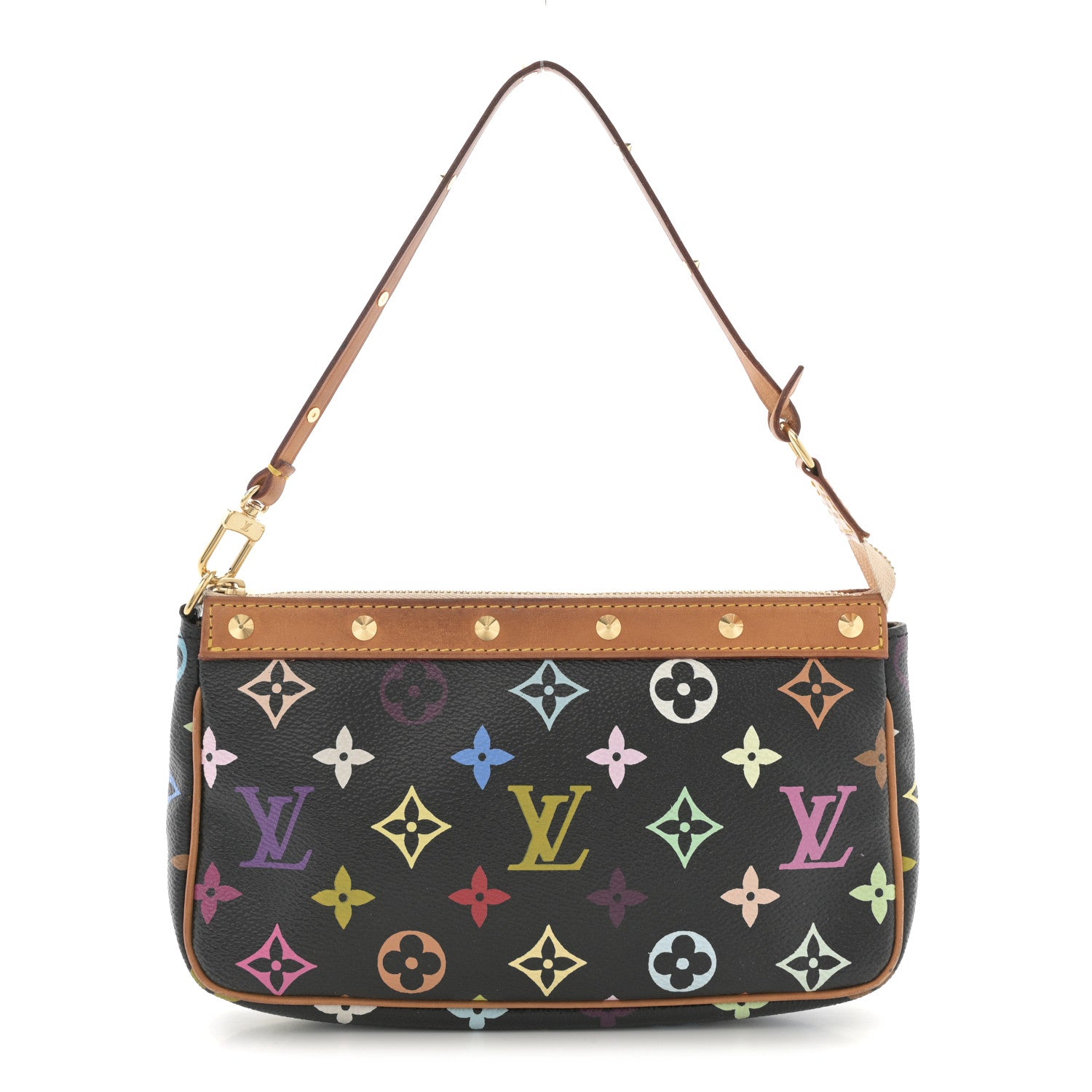 Monogram Multicolor Pochette Accessories Black