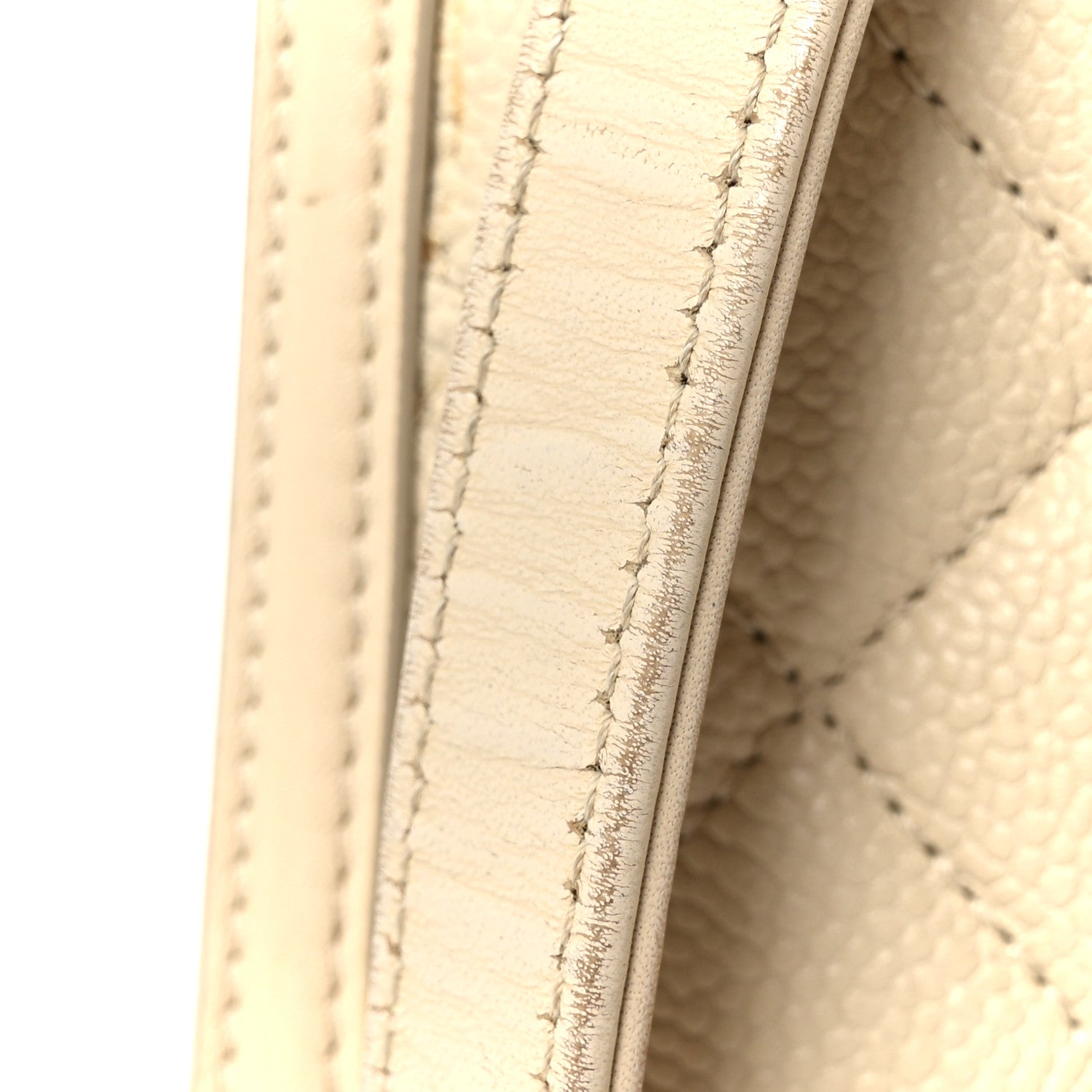 Caviar Quilted Medium CC Filigree Flap Beige