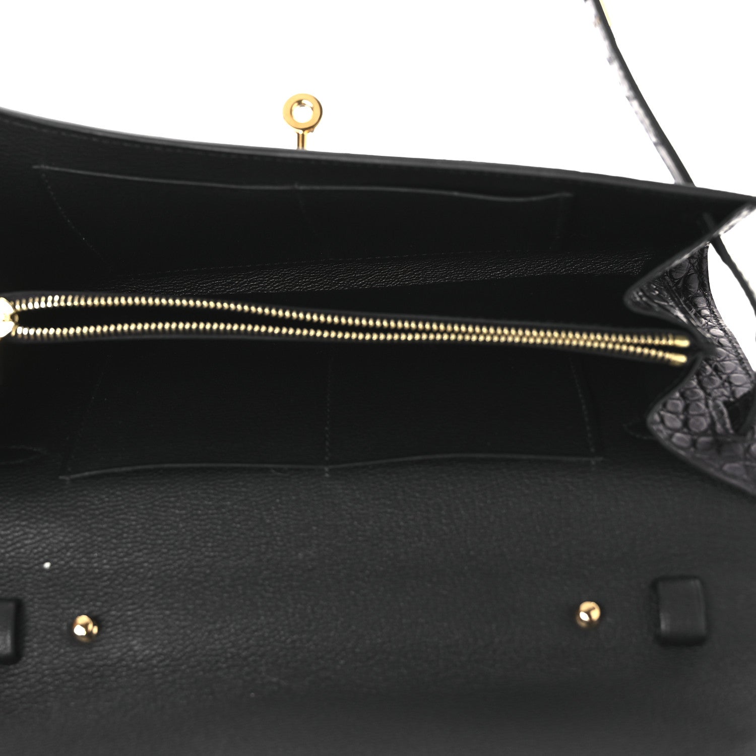 Matte Alligator Kelly Wallet To Go Black