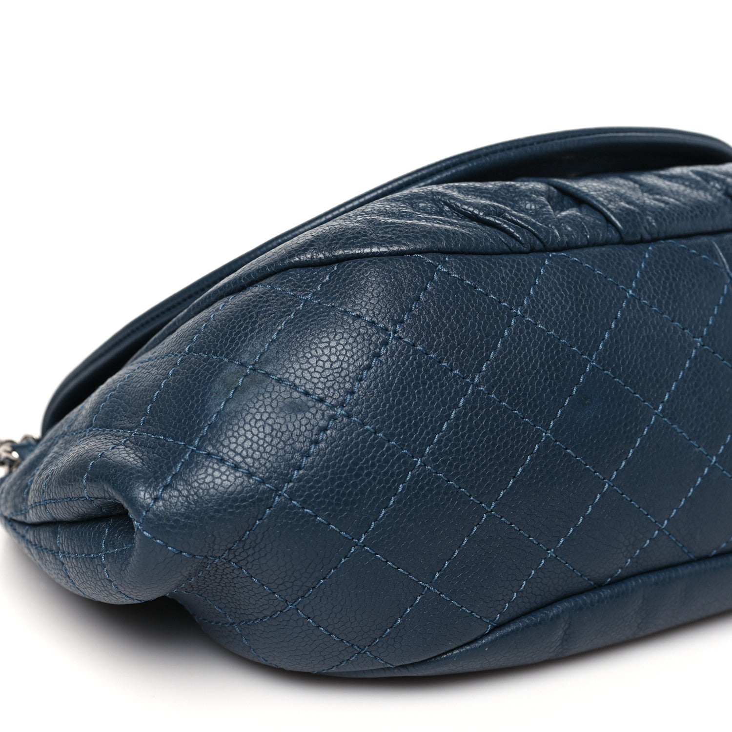 Caviar Large Half Moon Flap Navy
