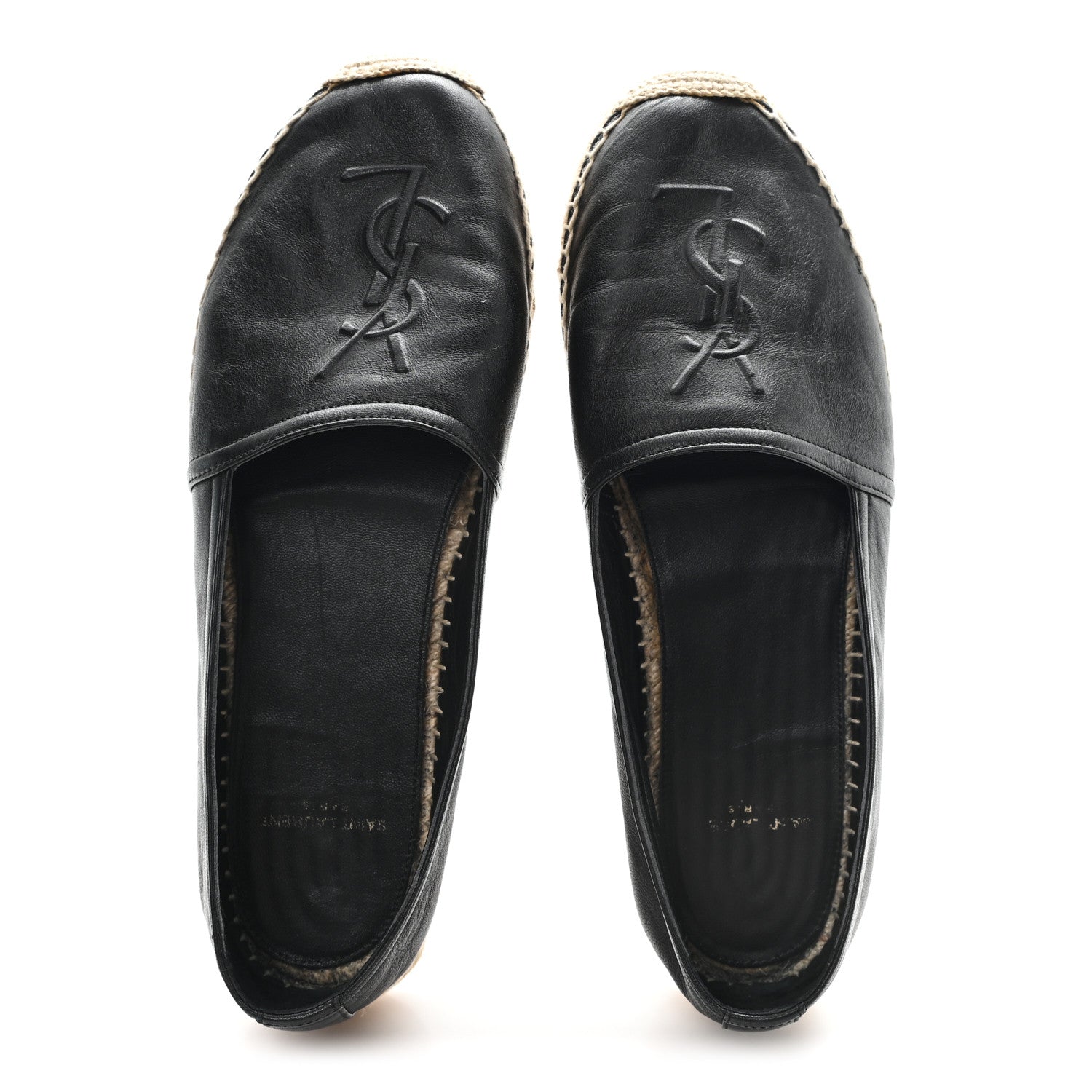 Lambskin Monogram Espadrilles 39.5 Black