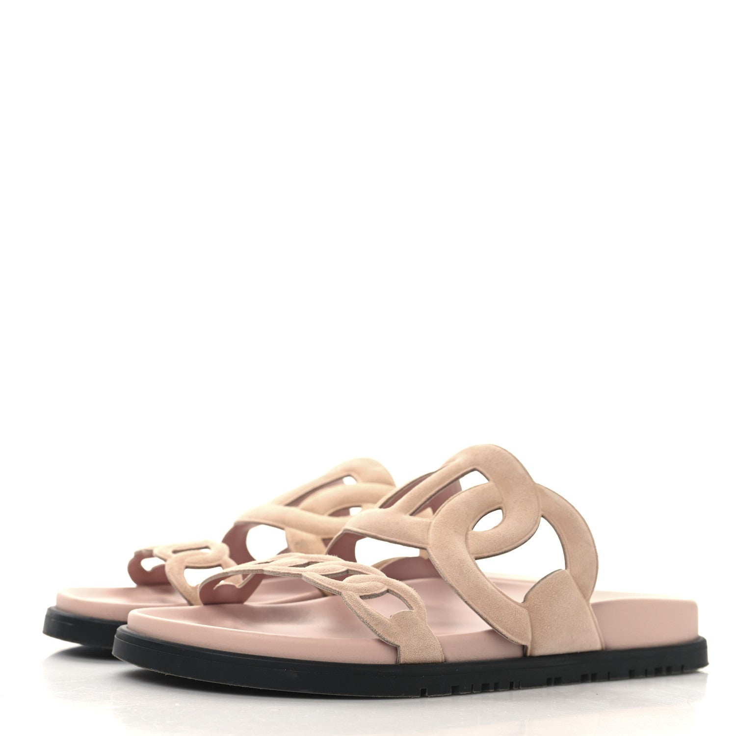 Suede Goatskin Extra Sandals 36 Rose Opaline