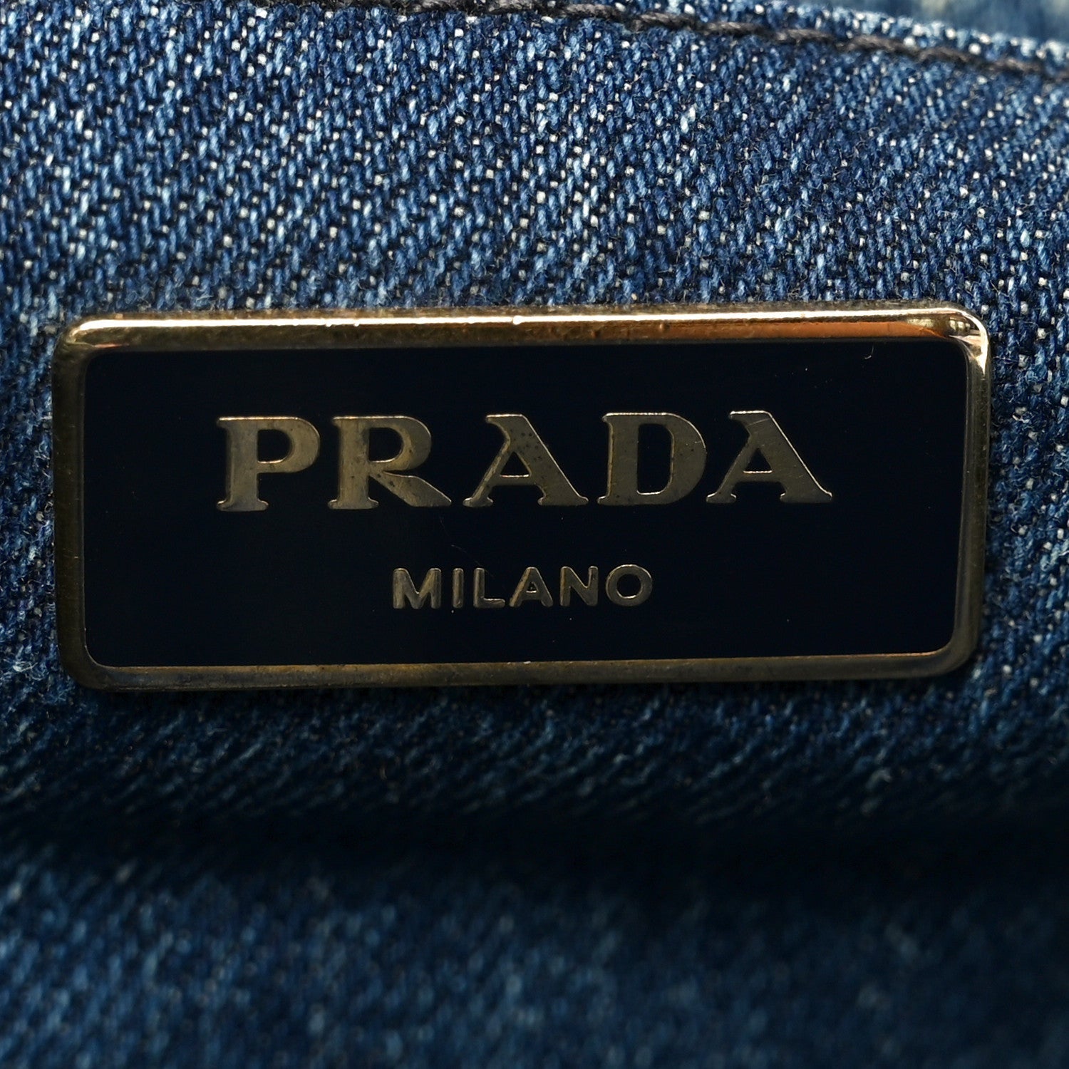 Denim Logo Tote Avio