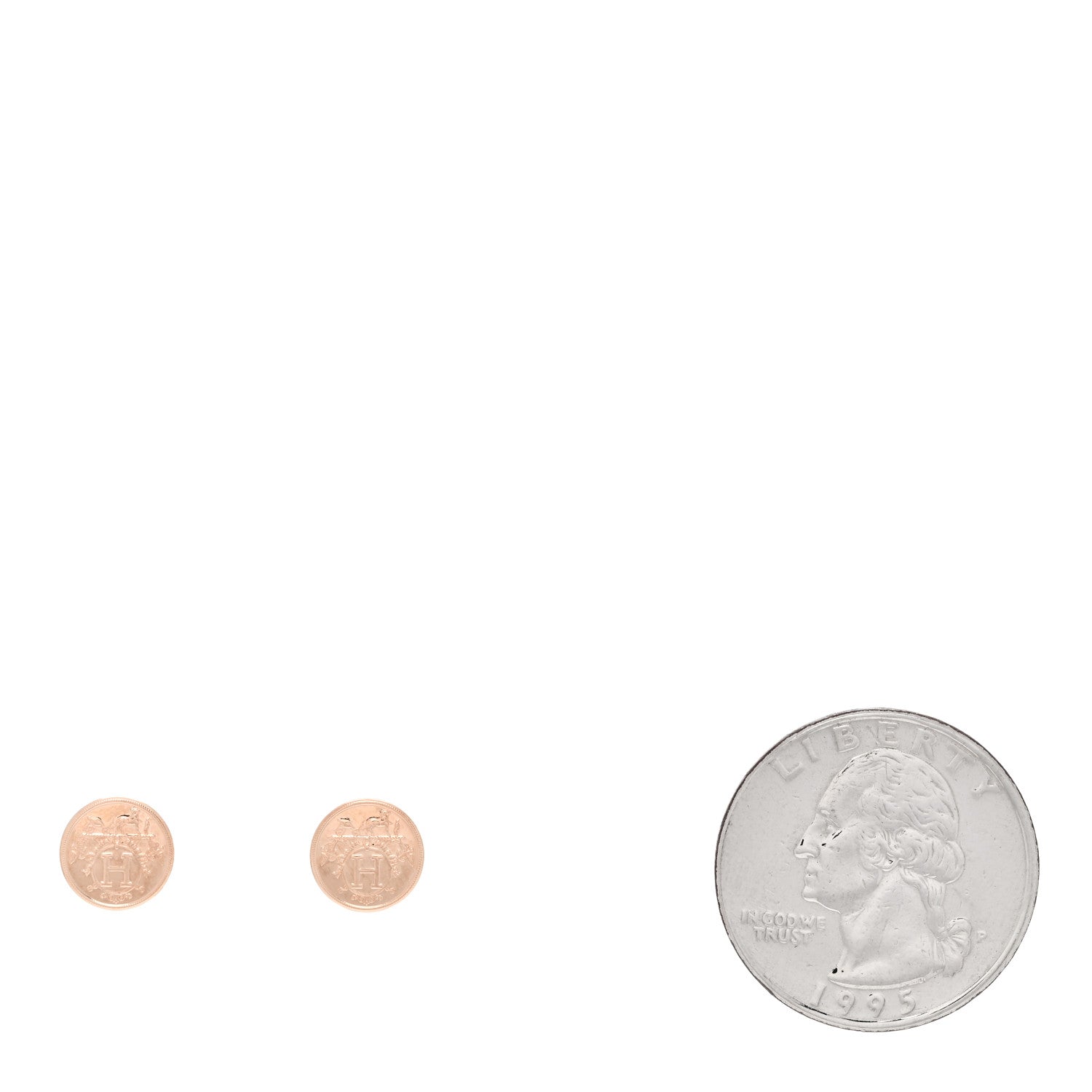 18K Rose Gold TPM Ex-Libris Stud Earrings