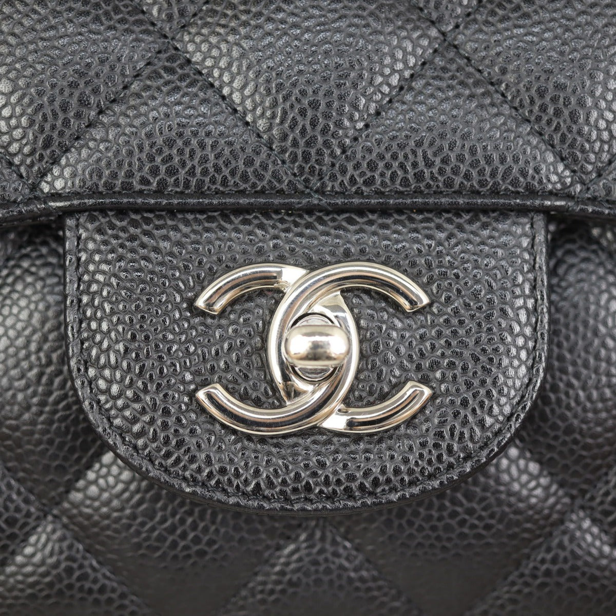 Chanel Classic Single Flap Jumbo | Black Silver Hardware