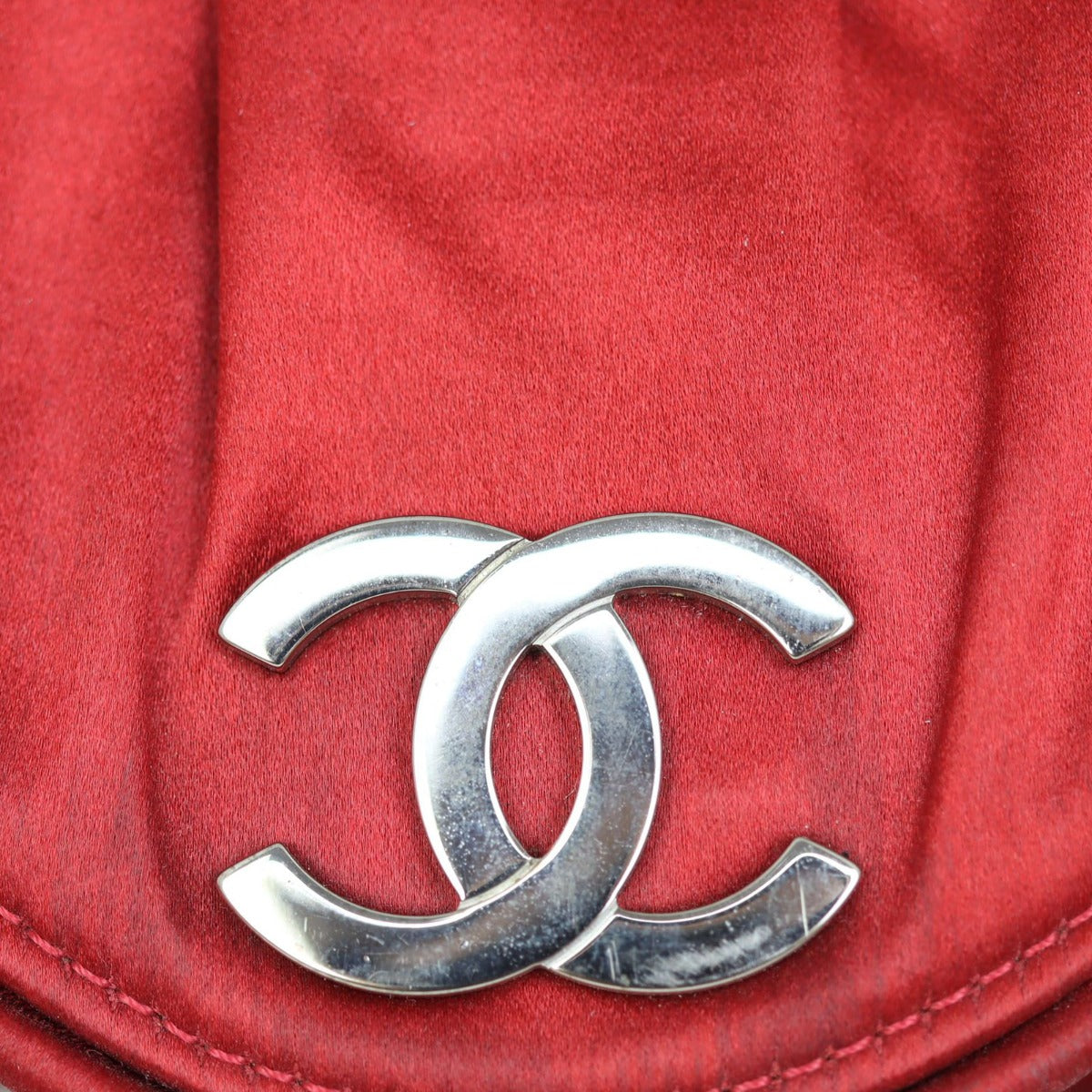 Chanel Satin Half Moon Clutch