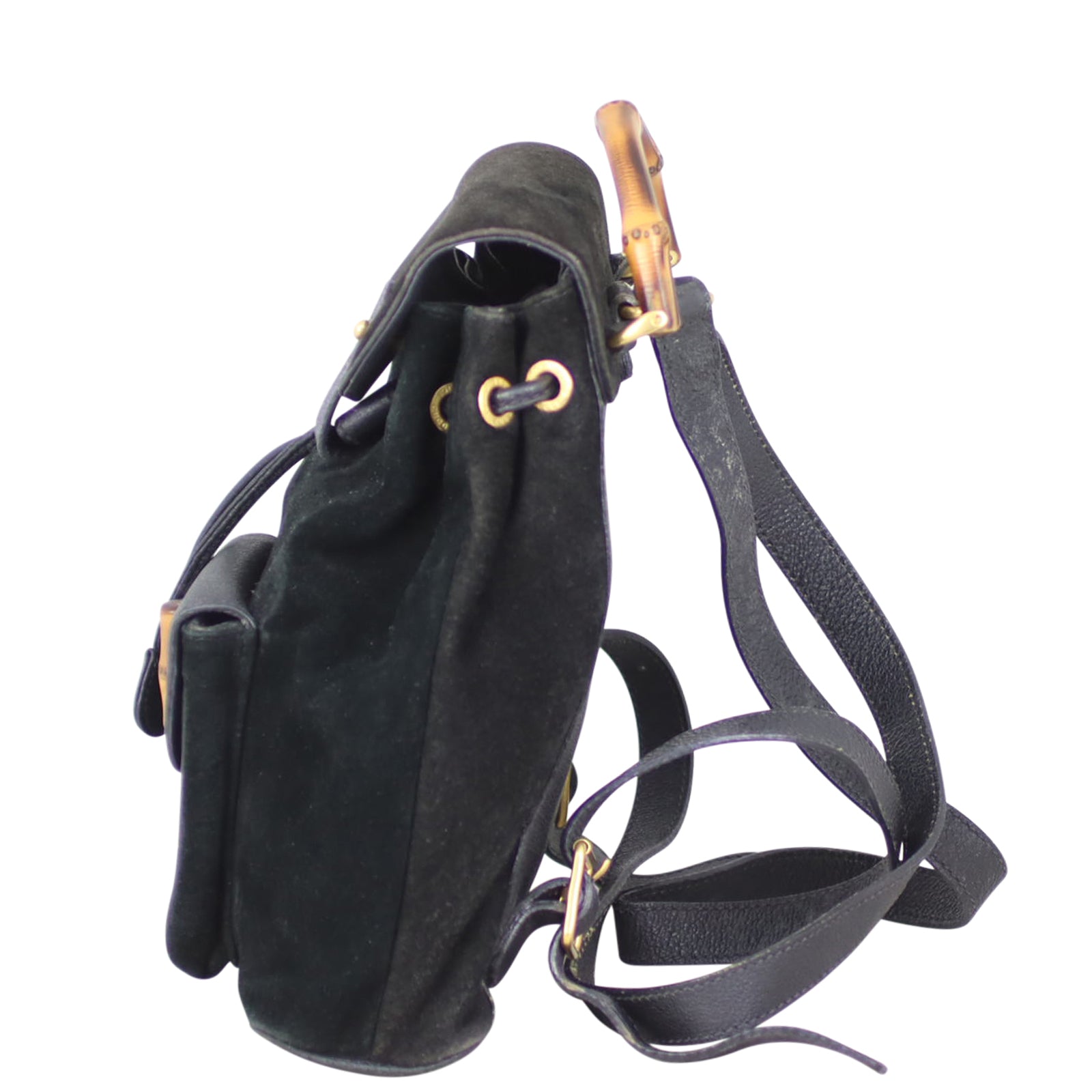 Gucci Bamboo Suede Backpack