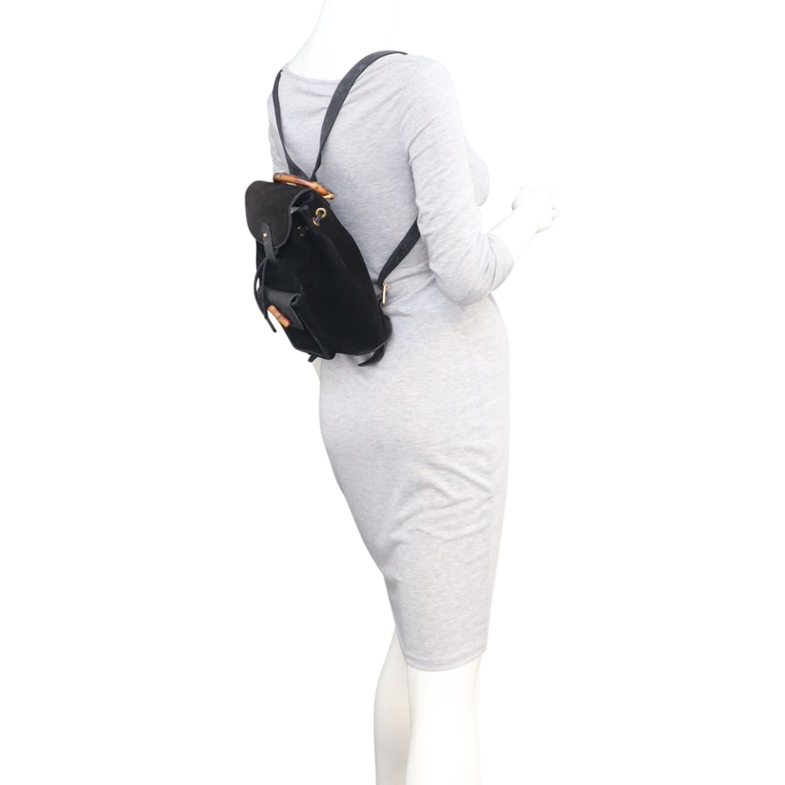 Gucci Bamboo Suede Backpack