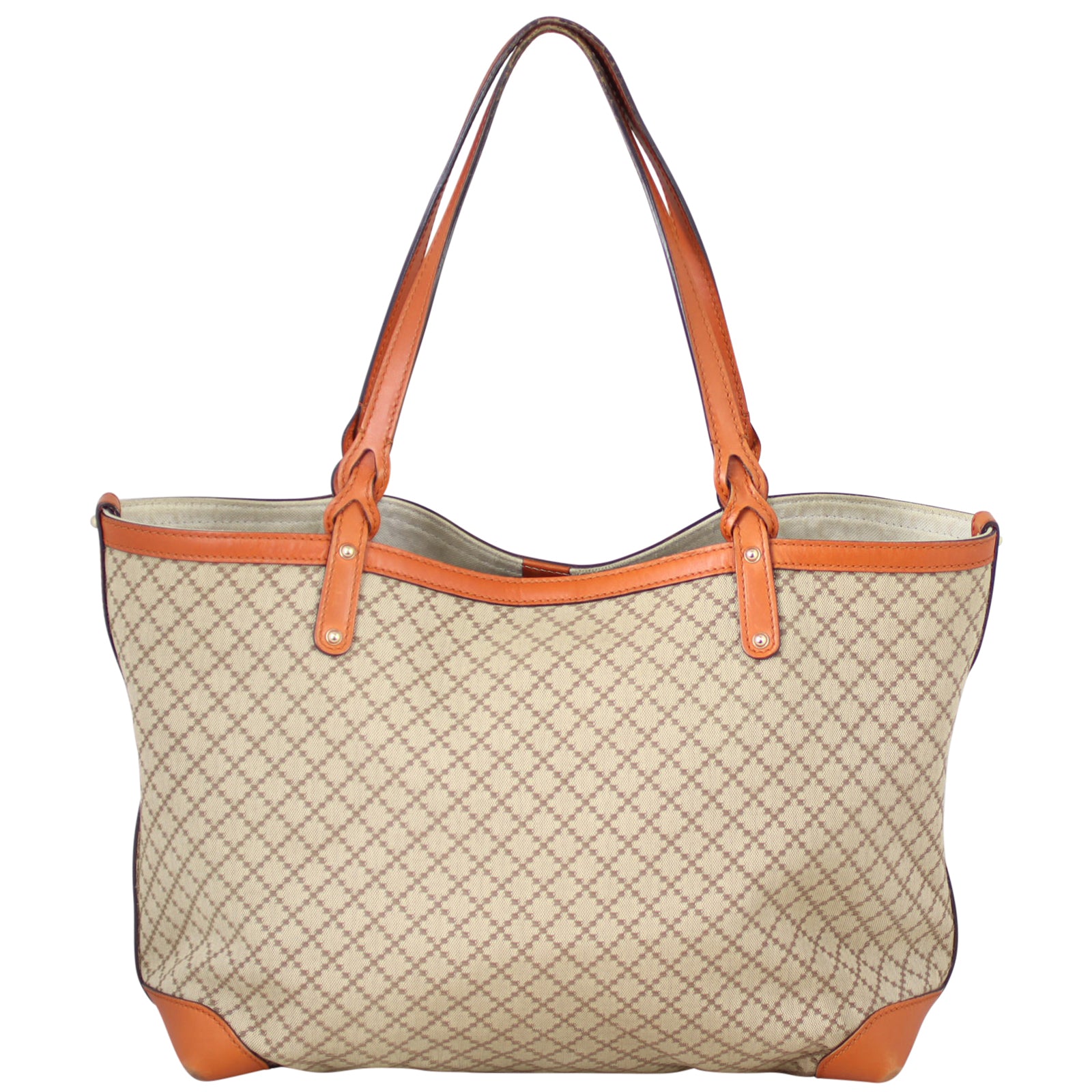 Gucci Diamante Canvas Craft Tote with Pouch