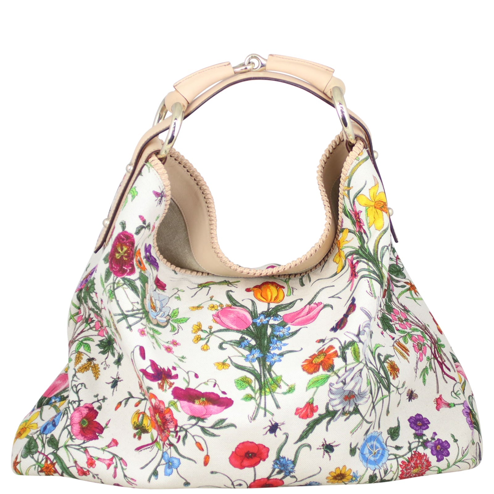 Gucci Flora Horsebit Hobo Large
