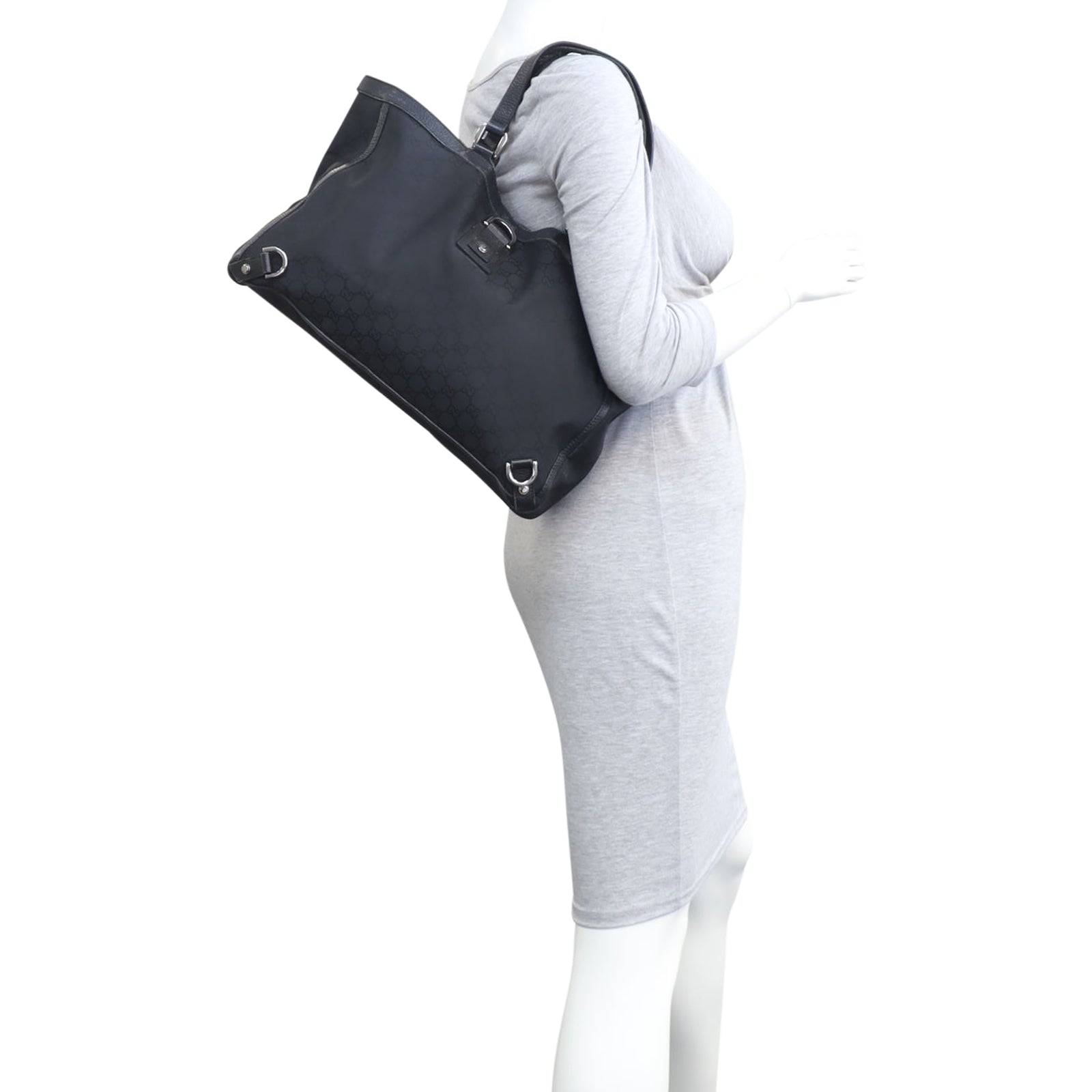Gucci GG Canvas Abbey-D Ring Tote Large