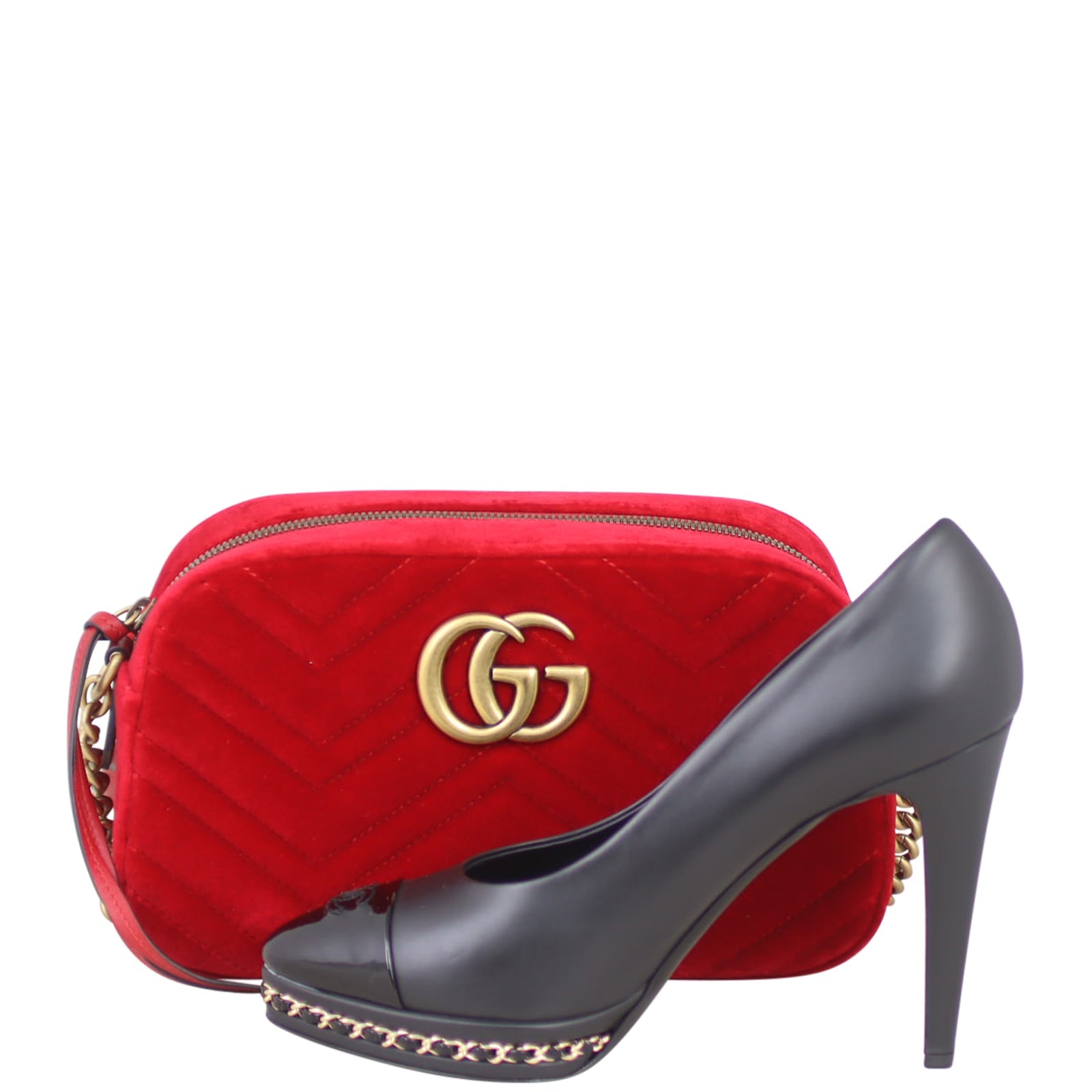 Gucci GG Marmont Small Velvet Camera Bag
