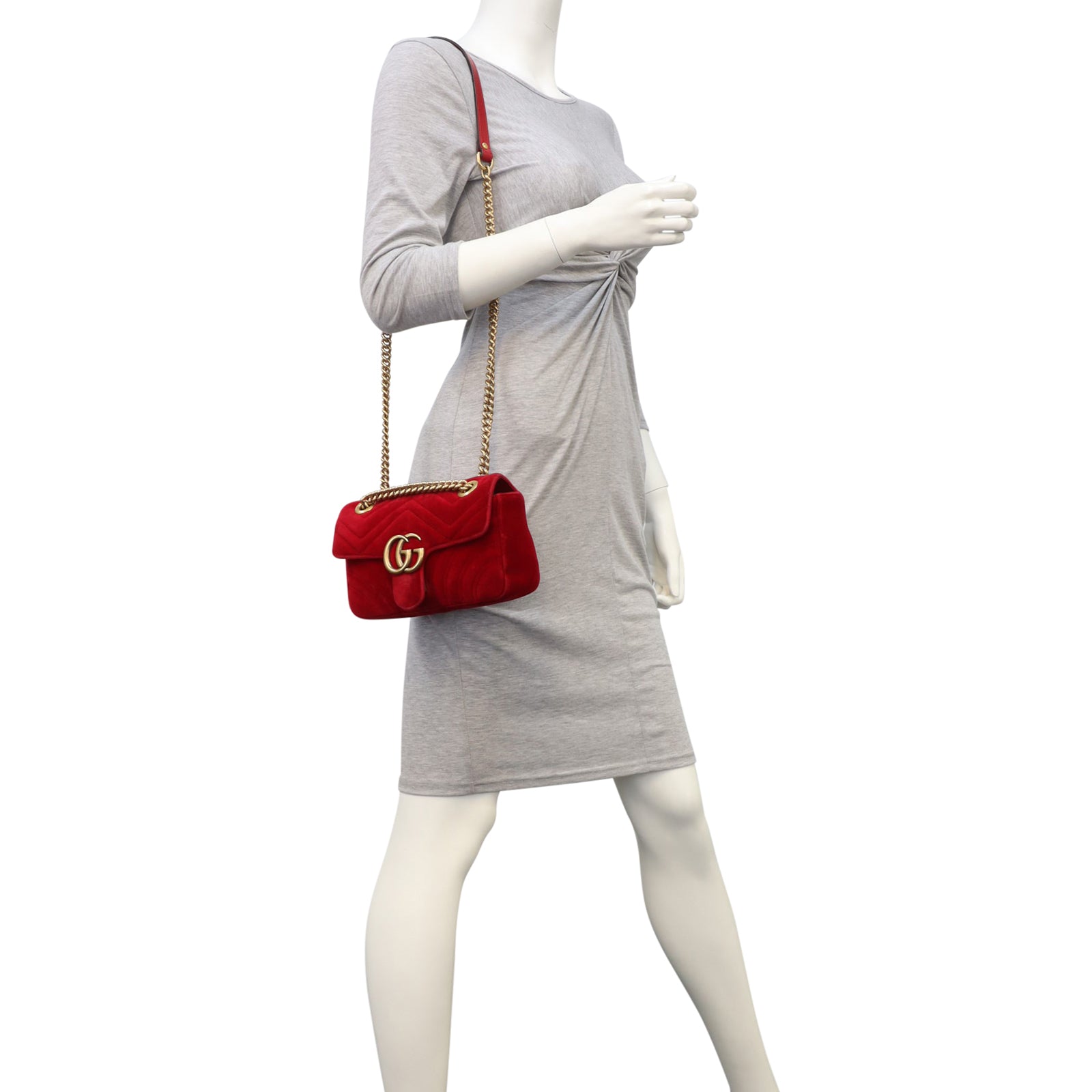 Gucci GG Marmont Velvet Mini Shoulder Bag