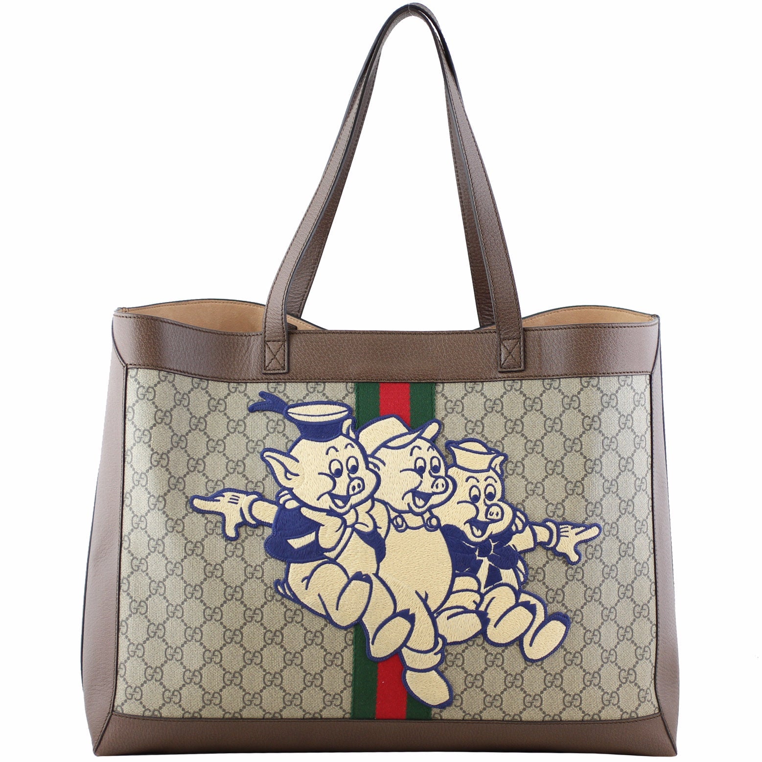 Gucci GG Ophidia Tote With Three Little Pigs