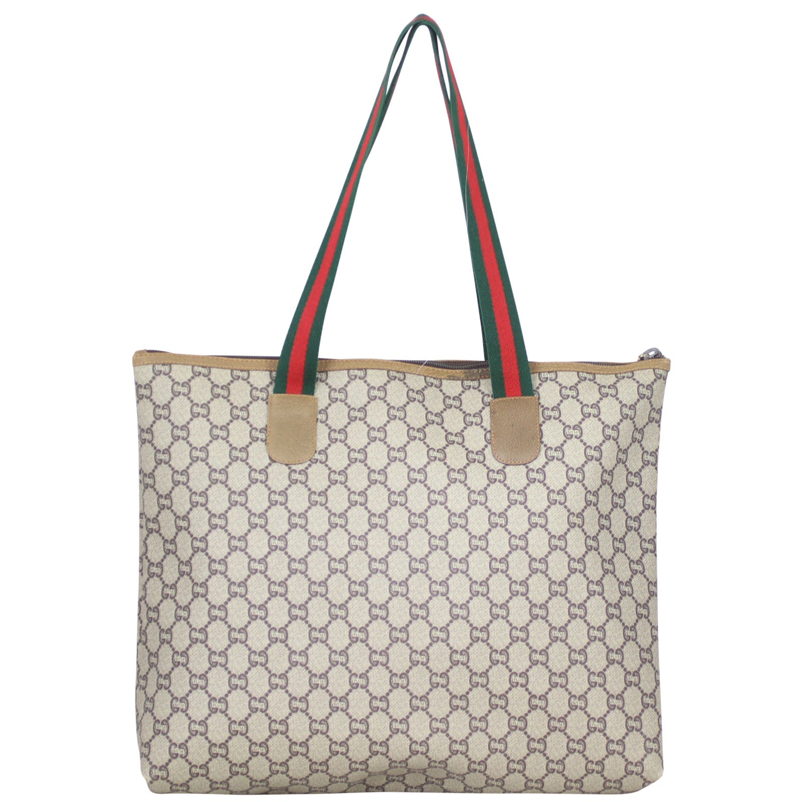 Gucci GG Supreme Plus Web Tote