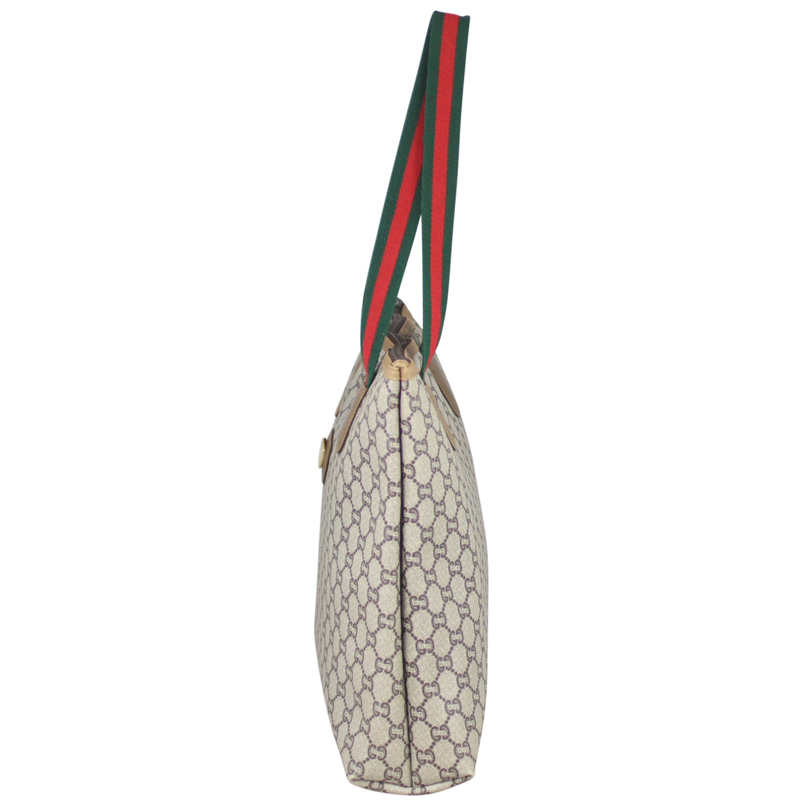 Gucci GG Supreme Plus Web Tote