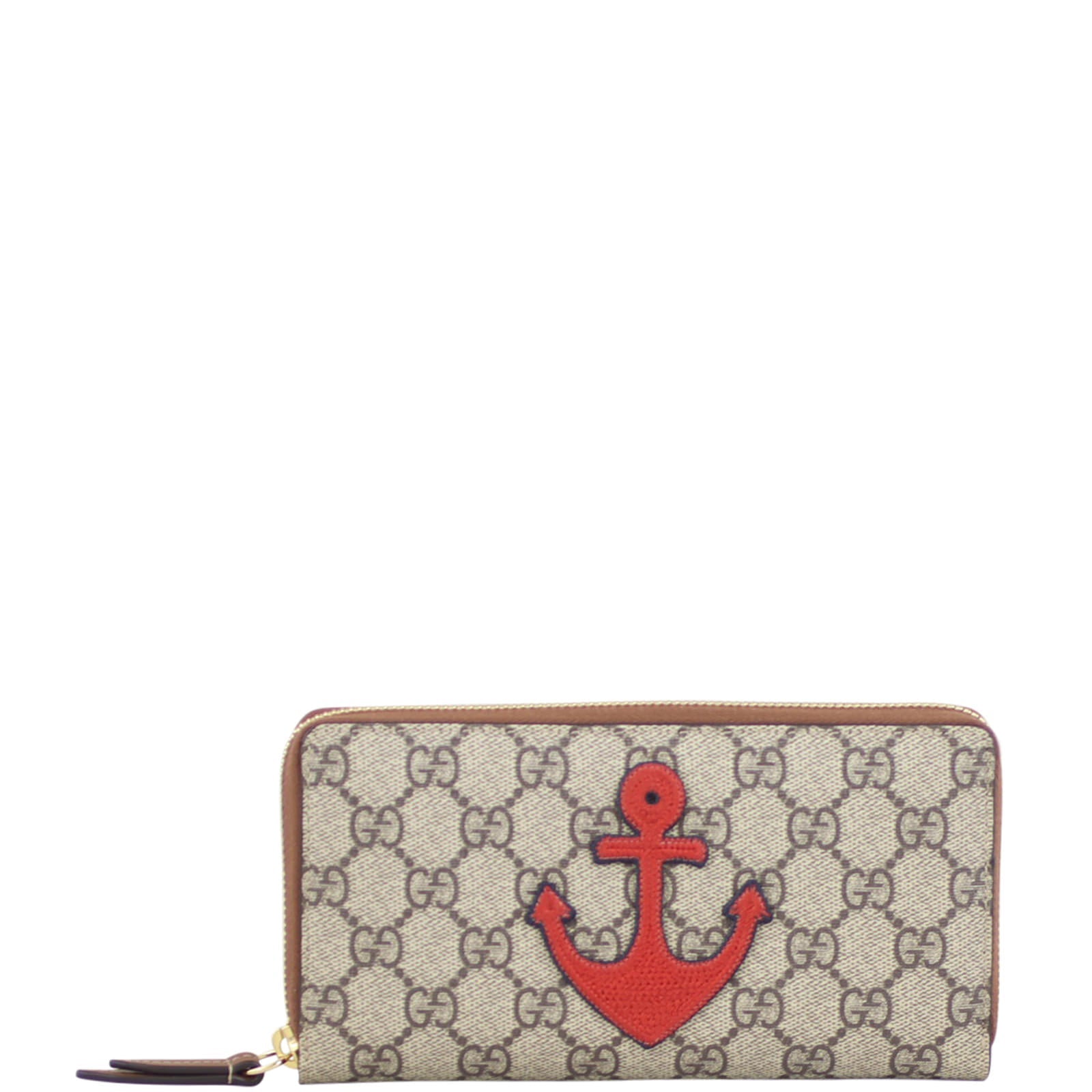 Gucci GG Supreme Anchor Zip Around Wallet