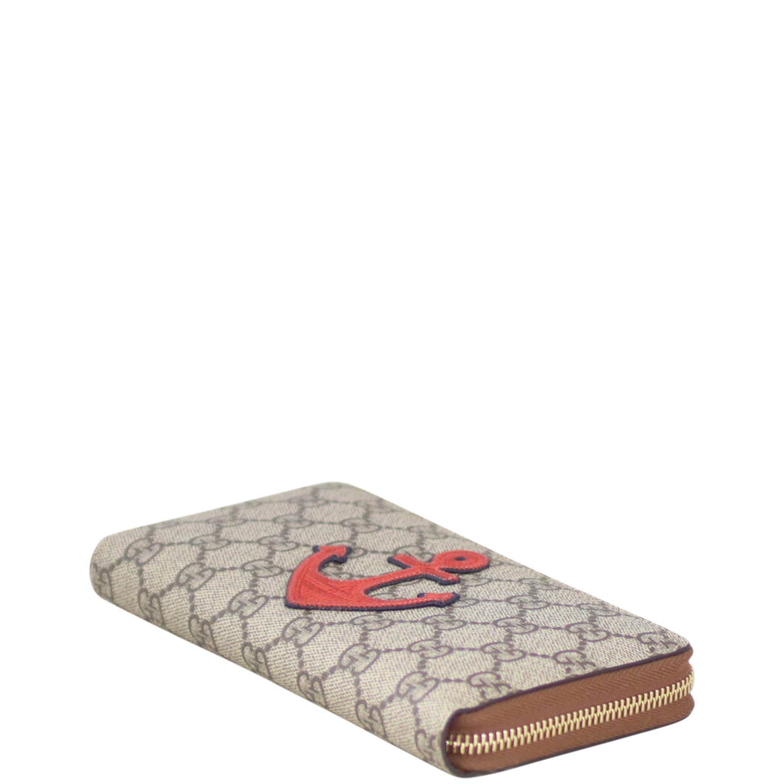 Gucci GG Supreme Anchor Zip Around Wallet