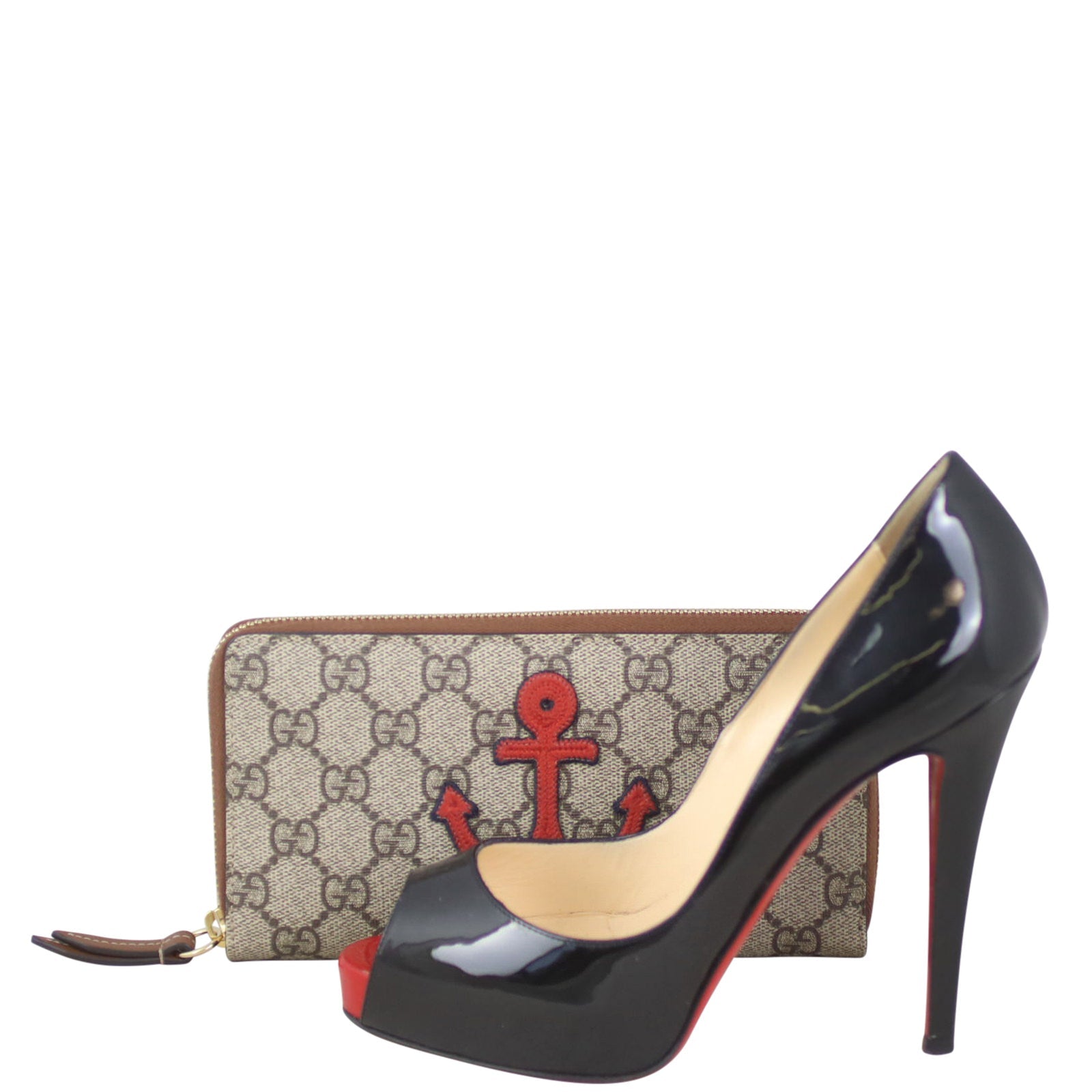 Gucci GG Supreme Anchor Zip Around Wallet