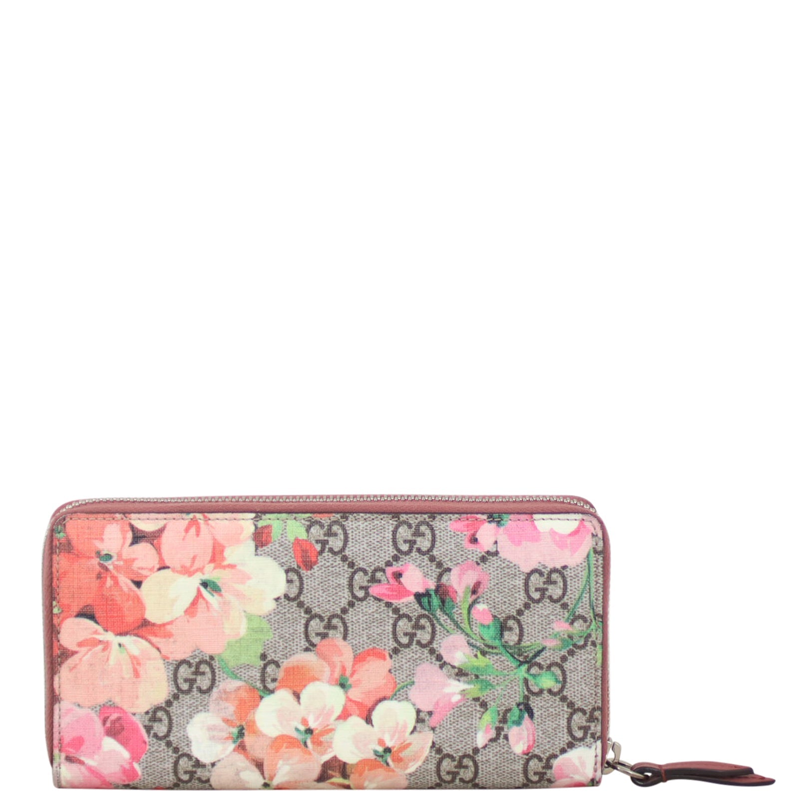 Gucci GG Supreme Blooms Zip Around Wallet