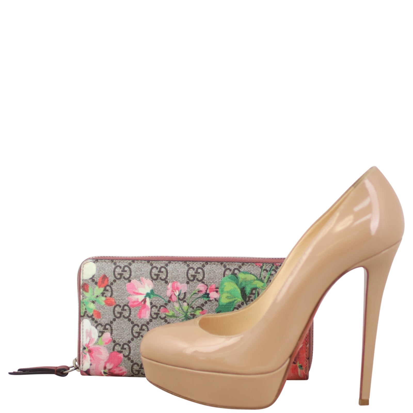 Gucci GG Supreme Blooms Zip Around Wallet