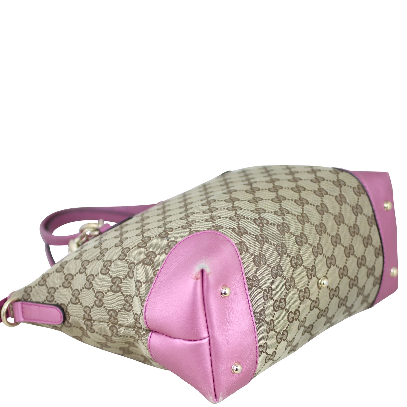 Gucci GG Canvas Heart Bit Charm Tote
