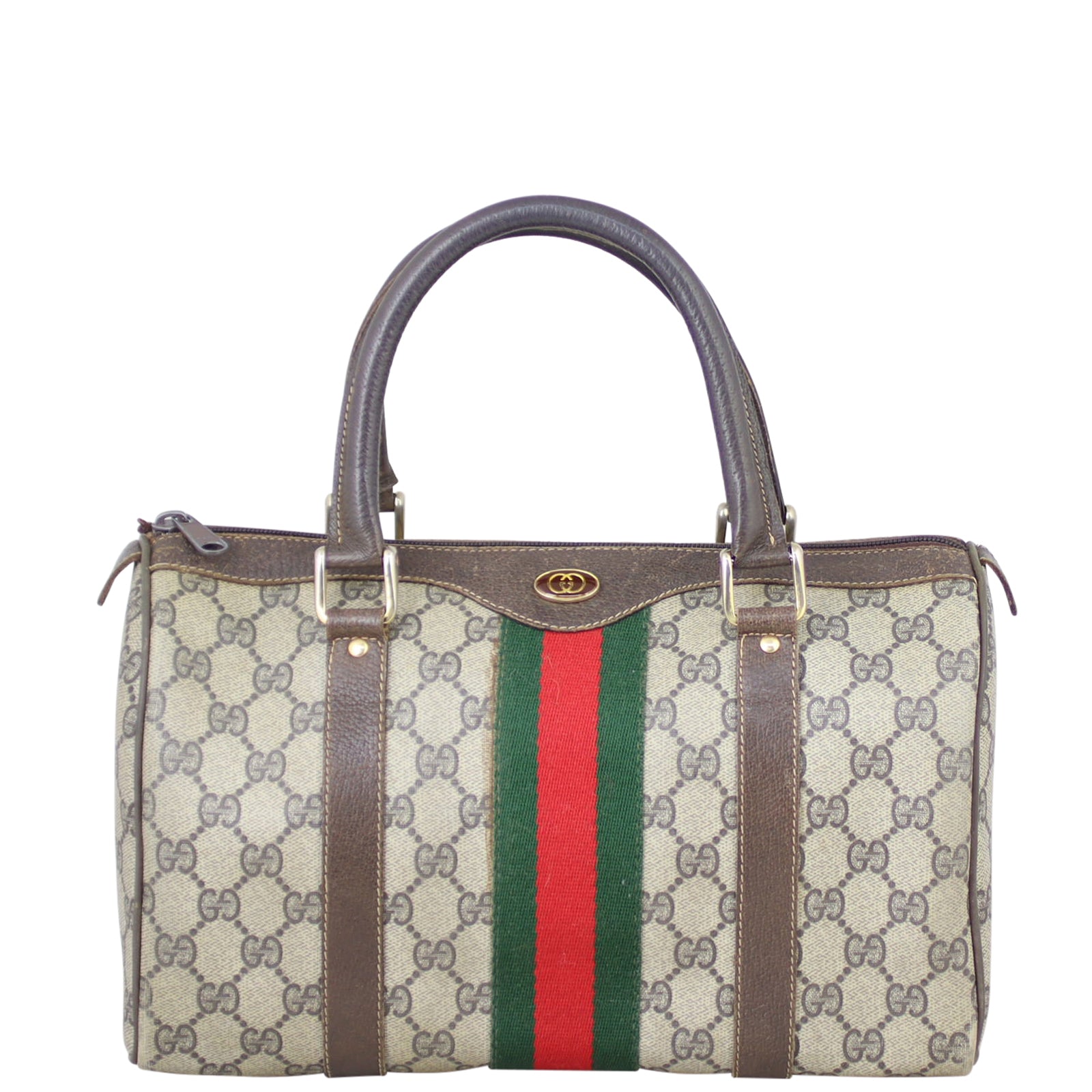 Gucci GG Web Sherry Line Boston Small