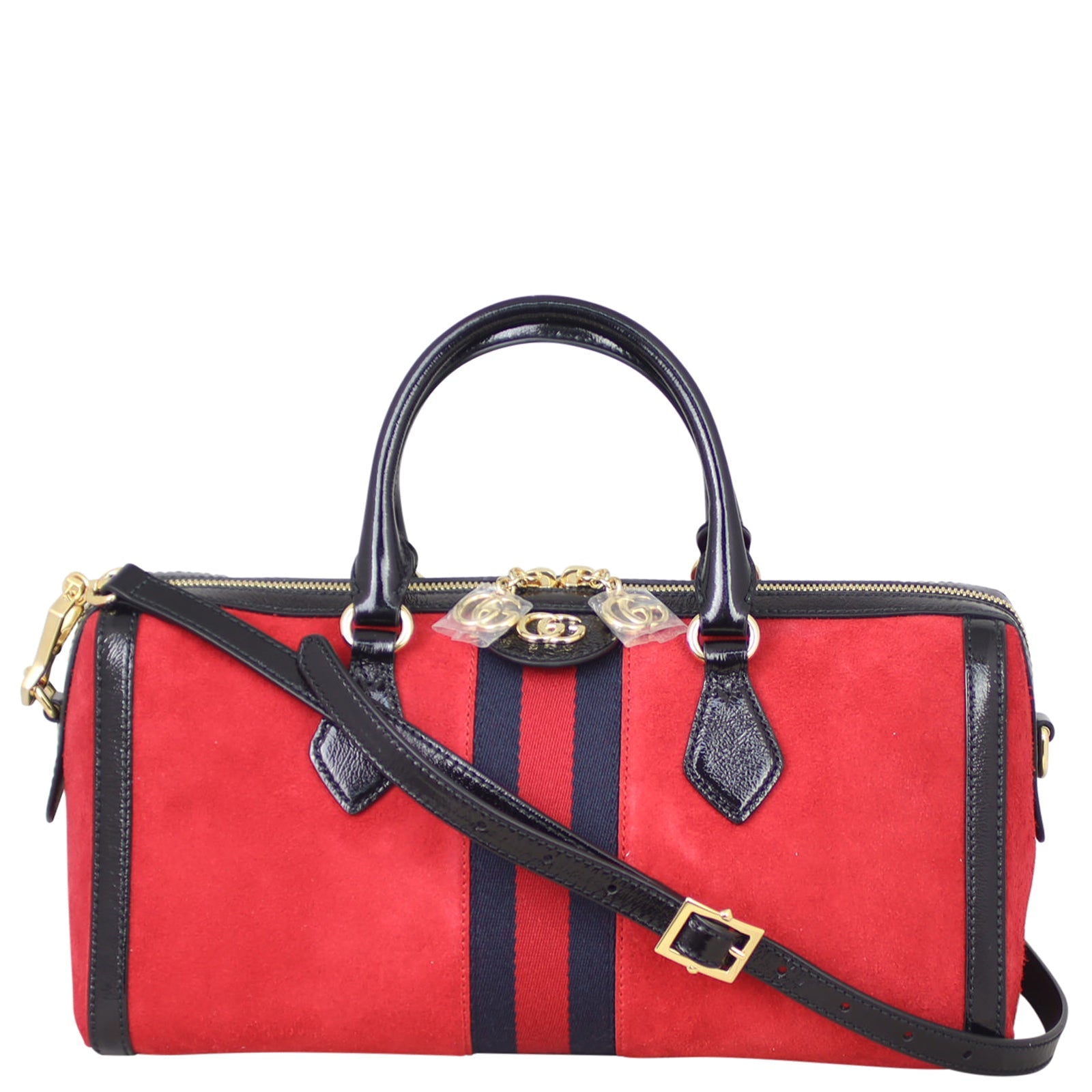 Gucci Ophidia Suede Boston Bag