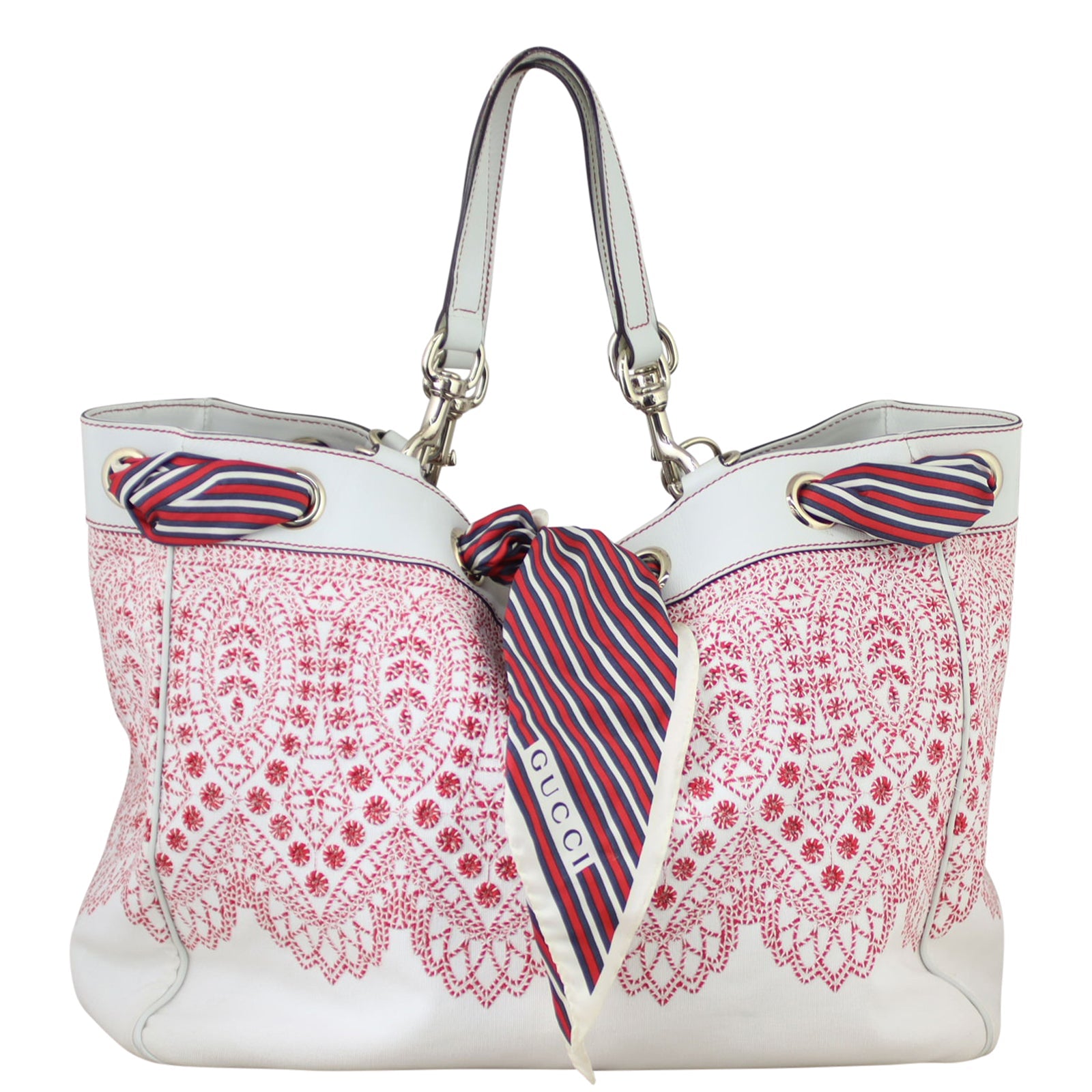 Gucci Positano Large Embroidered Tote