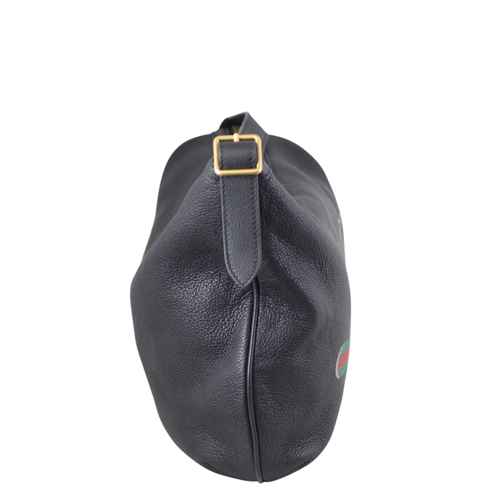 Gucci Print Half-Moon Hobo Bag