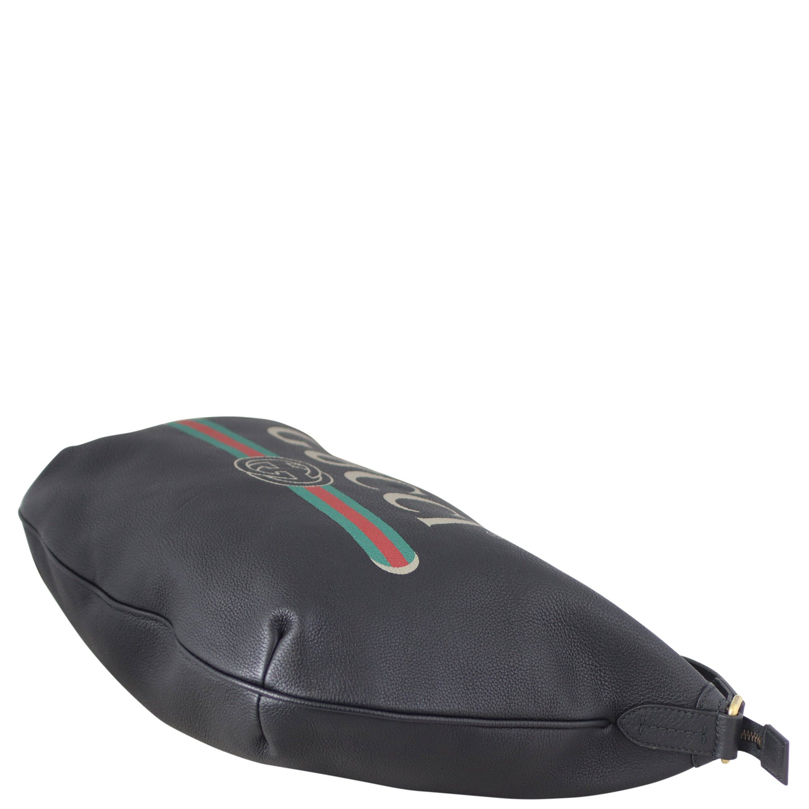 Gucci Print Half-Moon Hobo Bag