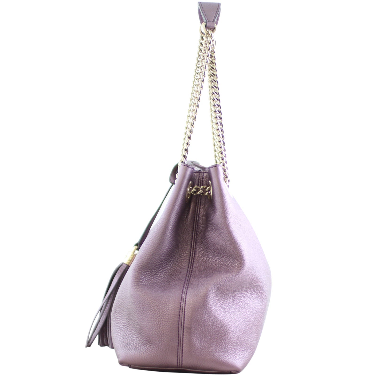 Gucci Soho Chain Medium Shoulder Bag Metallic